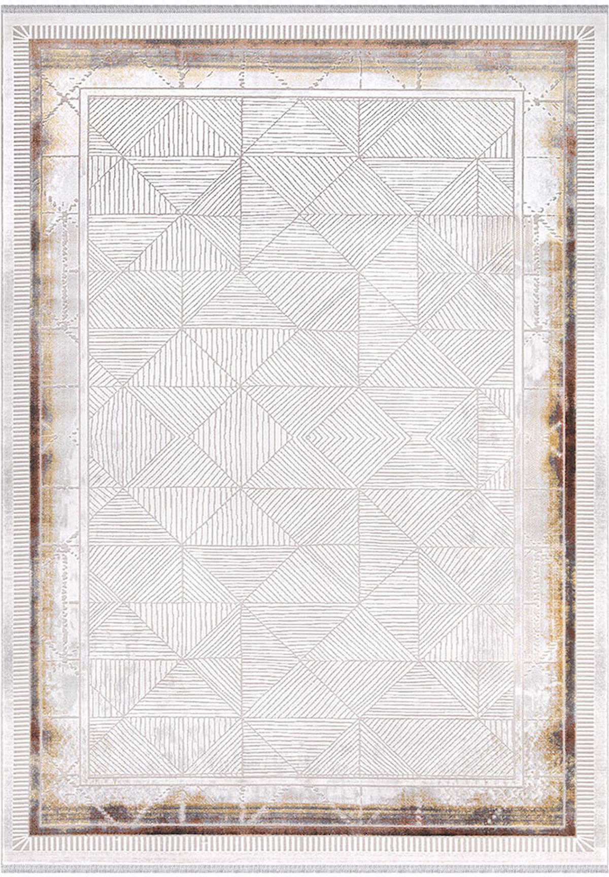 İpek Home Roxanne 17170 Krem 8 mm Akrilik Yıkanabilir İnce Kaymaz Pamuk Taban Dikdörtgen Makine Dokuma Antre-Çocuk Odası-Salon-Yatak Odası Halısı 200x290 cm