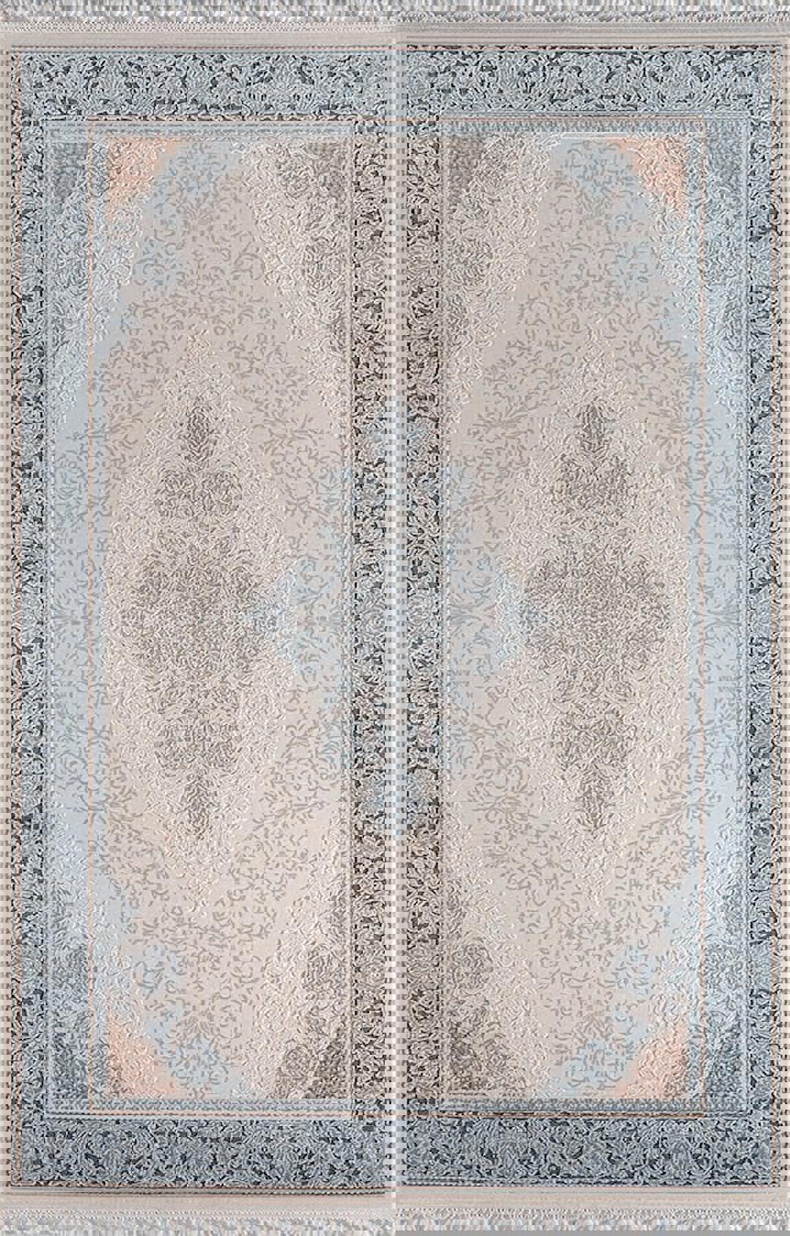 Sanat Halı Delüks 6988 Krem 7 mm Akrilik Yıkanabilir Kalın Kaymaz Lateks Taban Dikdörtgen Makine Dokuma Salon Halısı 80x80 cm