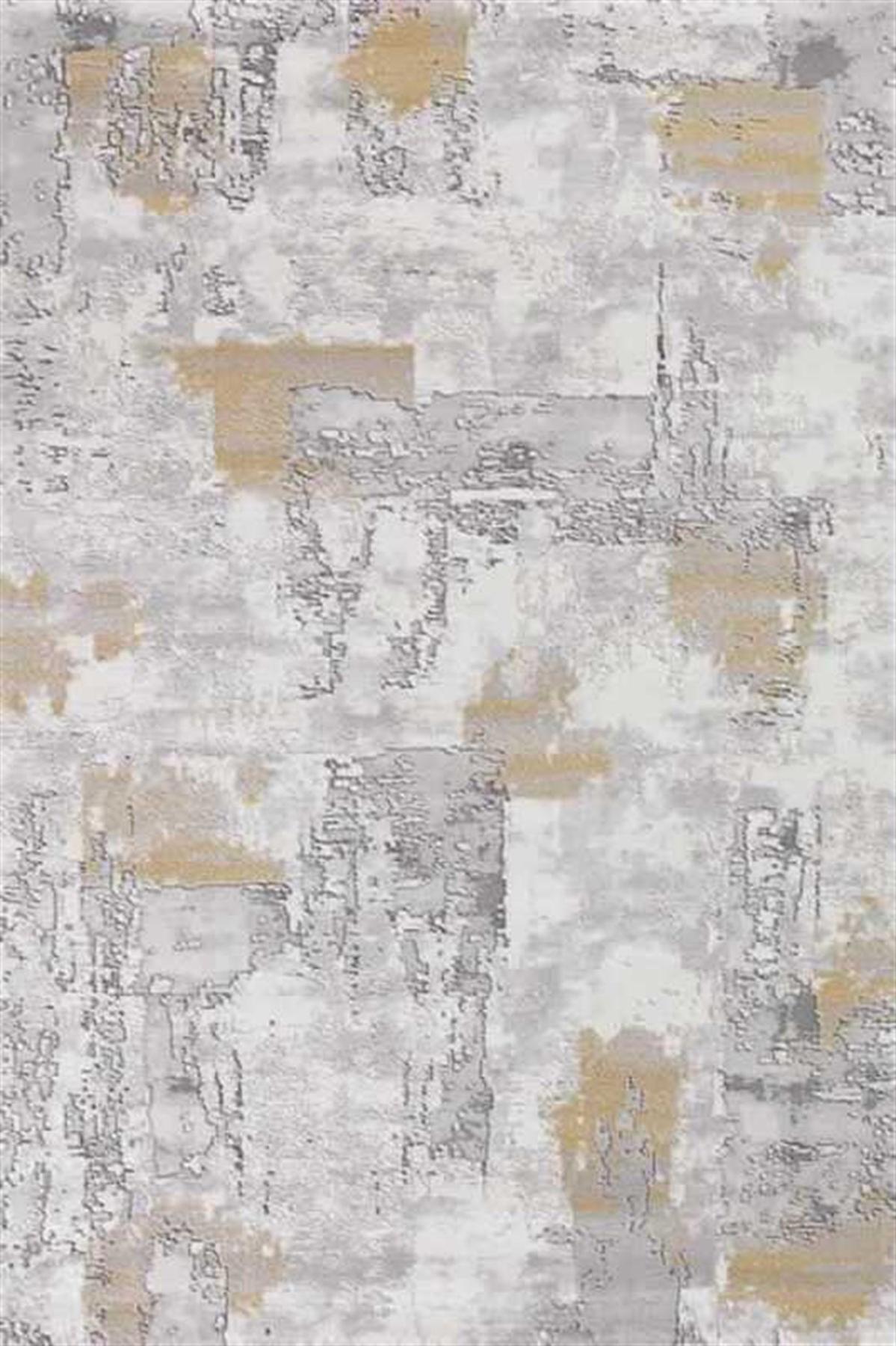 Dinarsu Marmaris MA021 Krem 12 mm Akrilik Silinebilir Yıkanabilir Orta Kaymaz Dikdörtgen Makine Dokuma Salon Halısı 80x500 cm