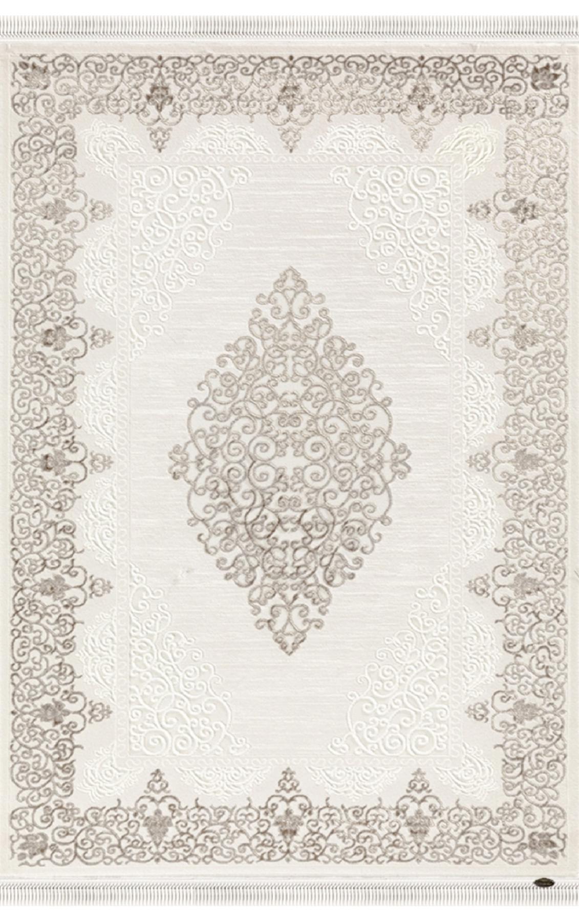 Dinarsu Gold GD001 Gri 11 mm Akrilik Silinebilir Yıkanabilir Orta Kaymaz Dikdörtgen Makine Dokuma Oturma Odası-Salon Halısı 160x235 cm