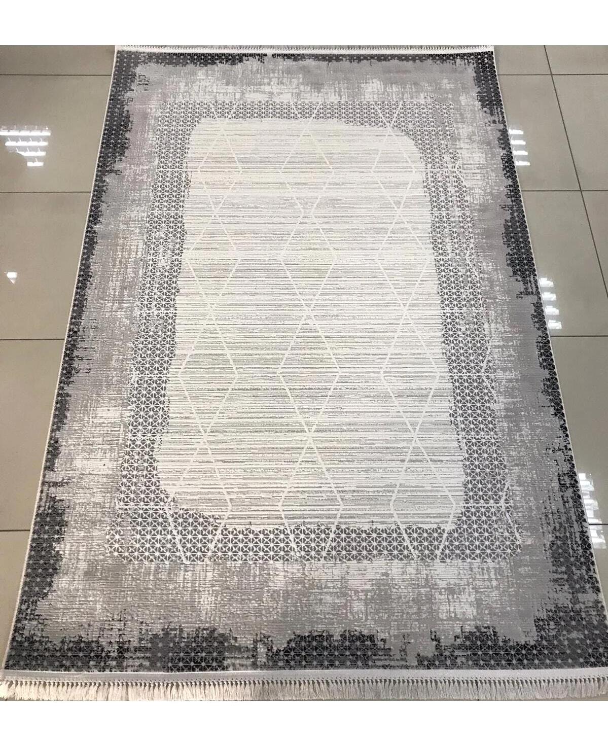 Padişah Santo 60474 Çok Renkli 7 mm Pamuk Yıkanabilir Kalın Kaymaz Lateks Taban Dikdörtgen Makine Dokuma Salon Halısı 160x230 cm