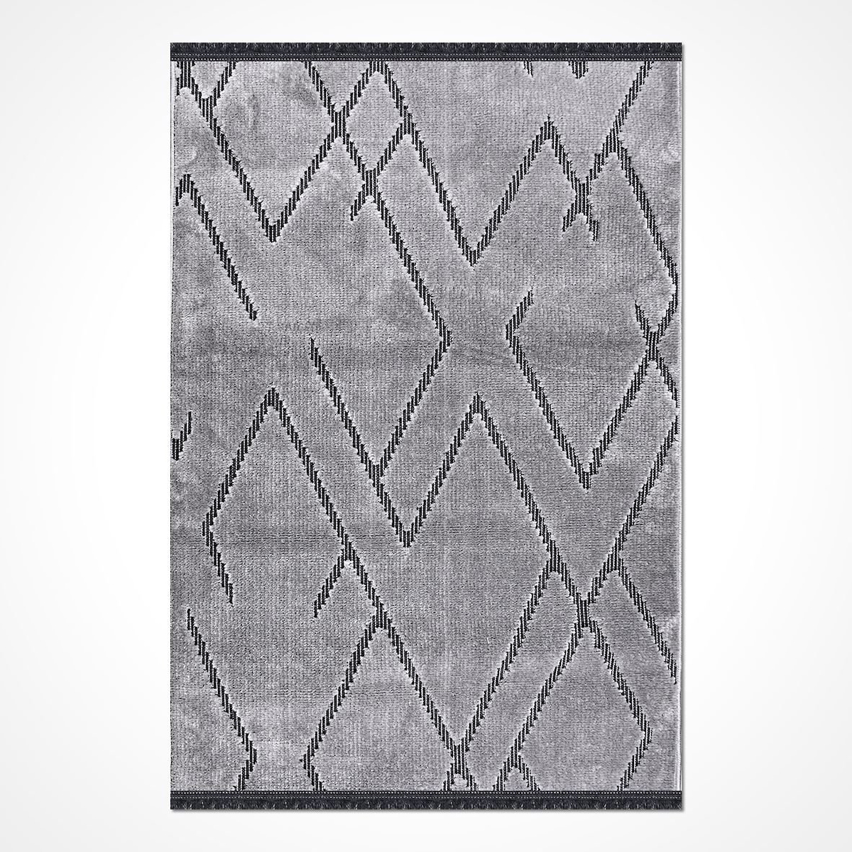 Crea Halı Verono 9354GRK Krem 8 mm Polyester Toz Tutmaz Yıkanabilir Orta Dikdörtgen Makine Dokuma Salon Halısı 80x150 cm