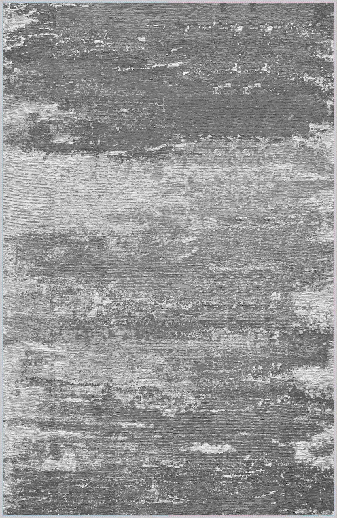 Rovigo Home RVG1279 Gri 8 mm Polyester Leke Tutmaz-Toz Tutmaz Yıkanabilir İnce Kaymaz Dot Taban Dikdörtgen Makine Dokuma Salon Halısı 80x350 cm
