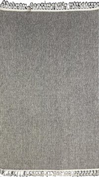 Eko Halı Motto MOT Gri 7 mm Polyester Silinebilir Yıkanabilir Orta Kaymaz Dikdörtgen Makine Dokuma Oturma Odası-Salon Halısı 120x180 cm