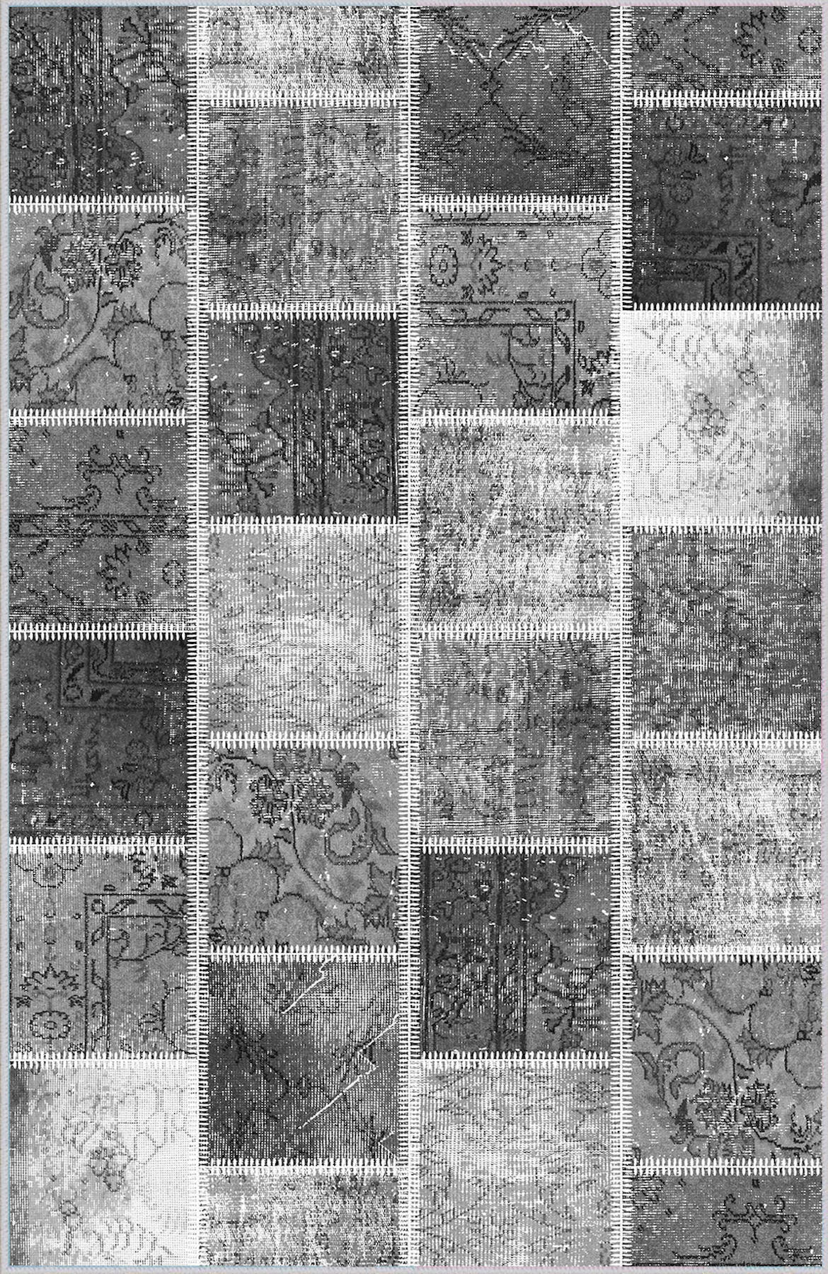 Rovigo Home RVG1123 Gri 8 mm Polyester Leke Tutmaz-Toz Tutmaz Yıkanabilir İnce Kaymaz Dot Taban Dikdörtgen Makine Dokuma Salon Halısı 80x200 cm