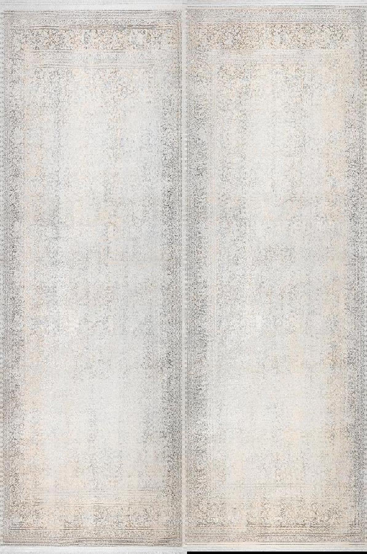 Sanat Halı Gusto 3729 Krem 8 mm Viskon Antibakteriyel Yıkanabilir Kalın Kaymaz Lateks Taban Dikdörtgen Makine Dokuma Salon Halısı 180x300 cm