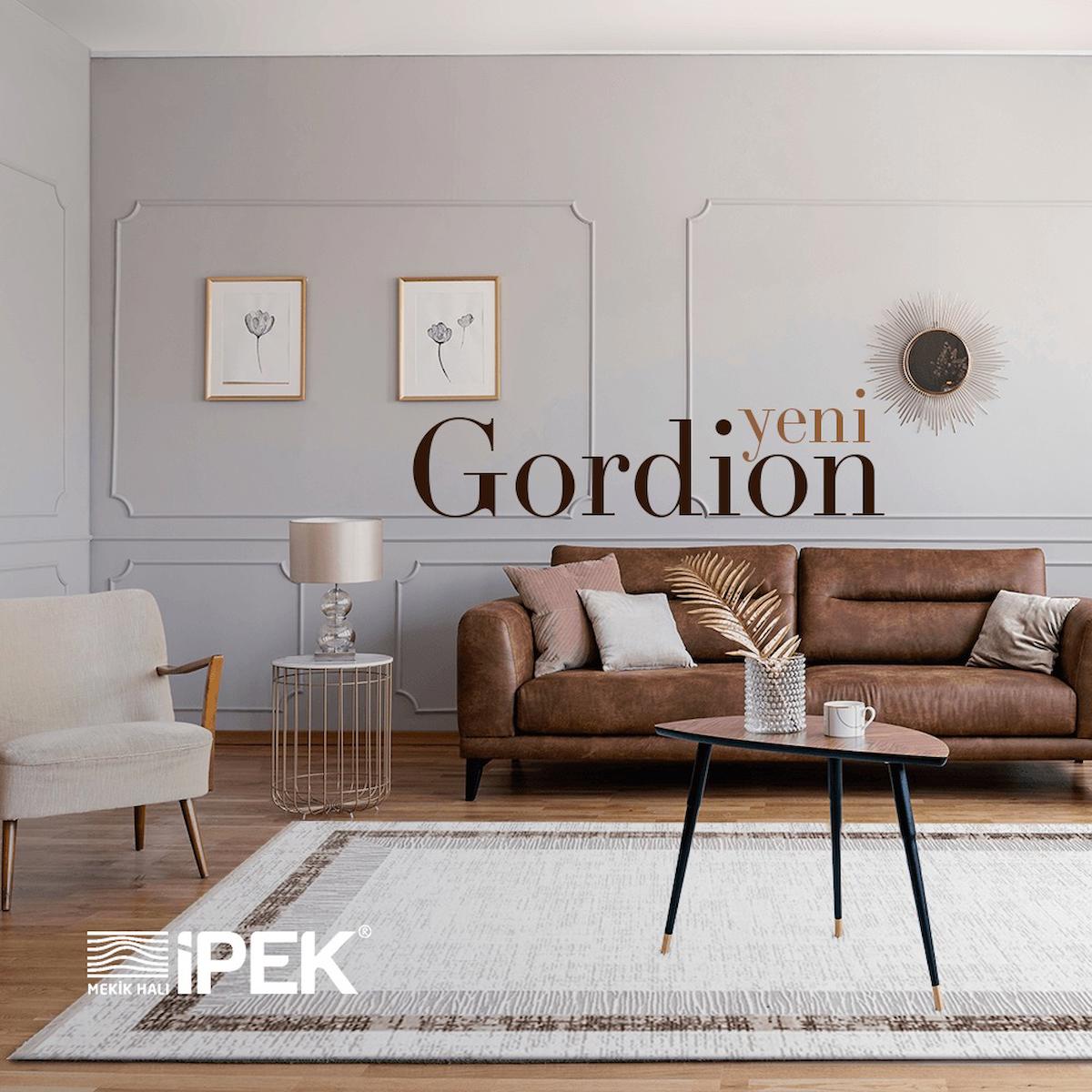İpek Mekik Halı Gordion Kahverengi 7 mm Polyester Antialerjenik-Antistatik Yıkanabilir Orta Kaymaz Pamuk Taban Dikdörtgen Makine Dokuma Antre-Çocuk Odası-Salon-Yatak Odası Halısı 40x60 cm