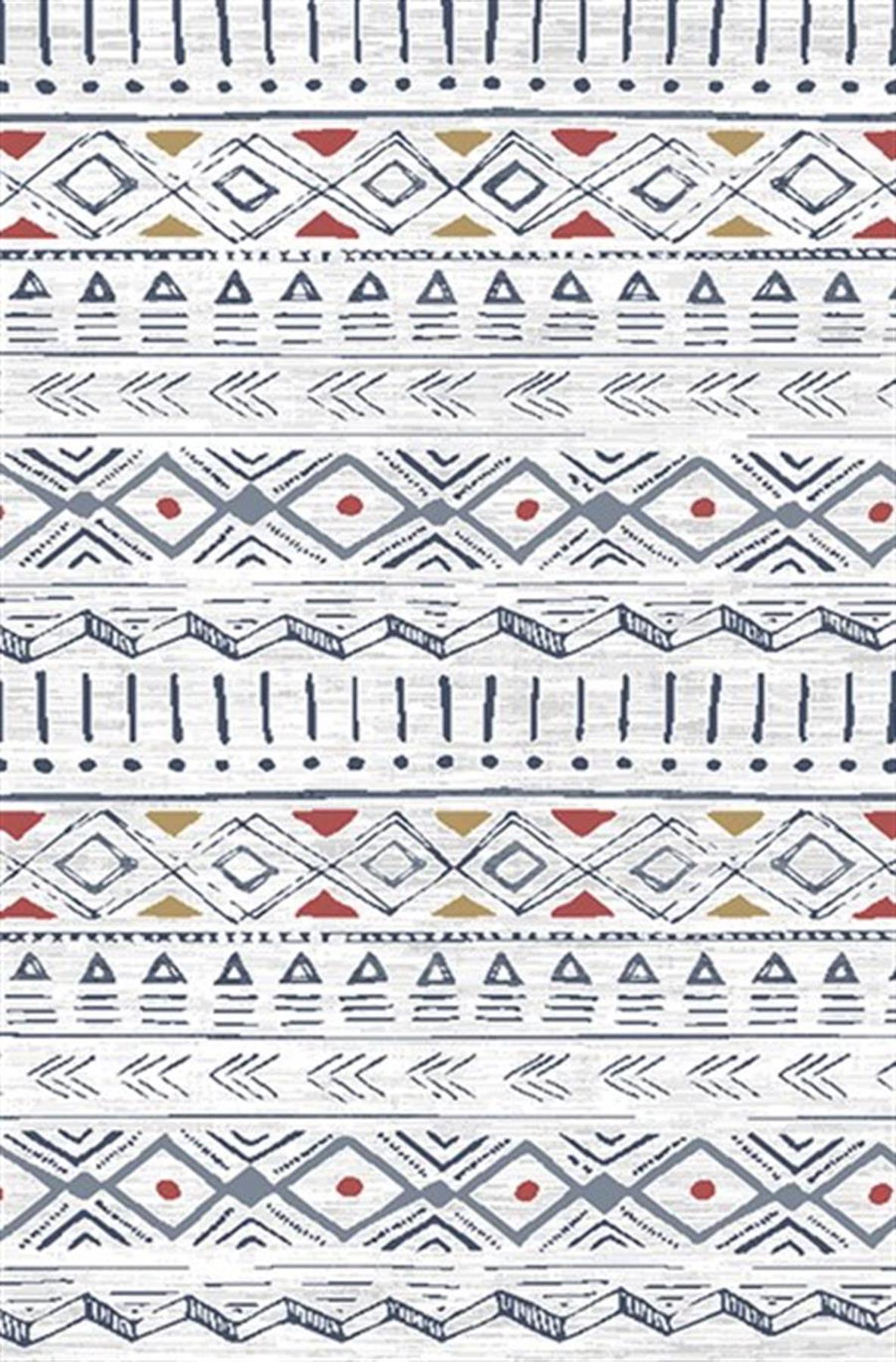 İpek Mekik Halı Lapena 11562 Gri 10 mm Akrilik Yıkanabilir Orta Kaymaz Pamuk Taban Dikdörtgen Makine Dokuma Antre-Çocuk Odası-Salon-Yatak Odası Halısı 80x150 cm