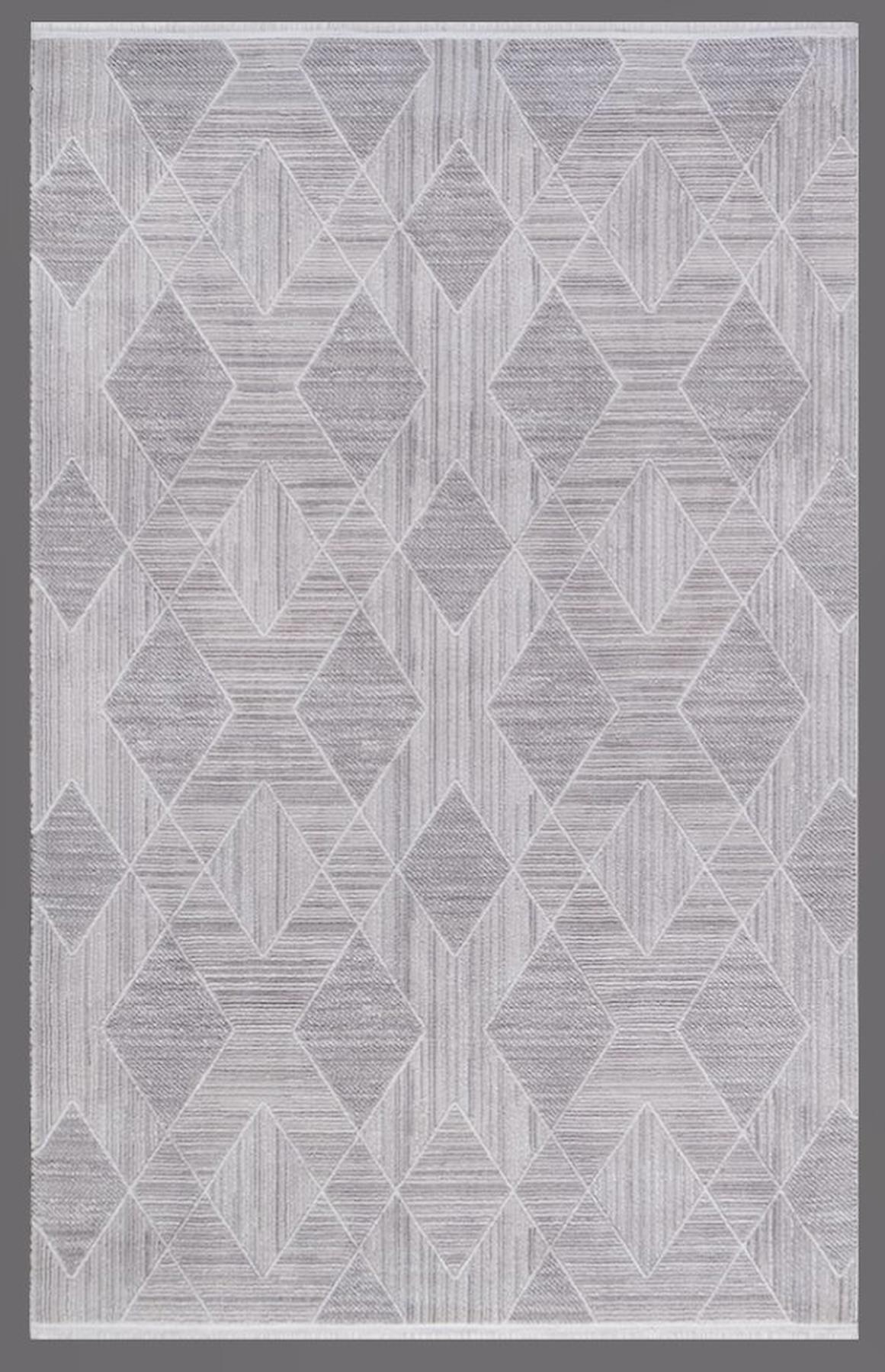 Merinos Diyez Krem 6 mm Akrilik Antialerjenik Yıkanabilir İnce Kaymaz Dikdörtgen Makine Dokuma Salon Halısı 100x200 cm