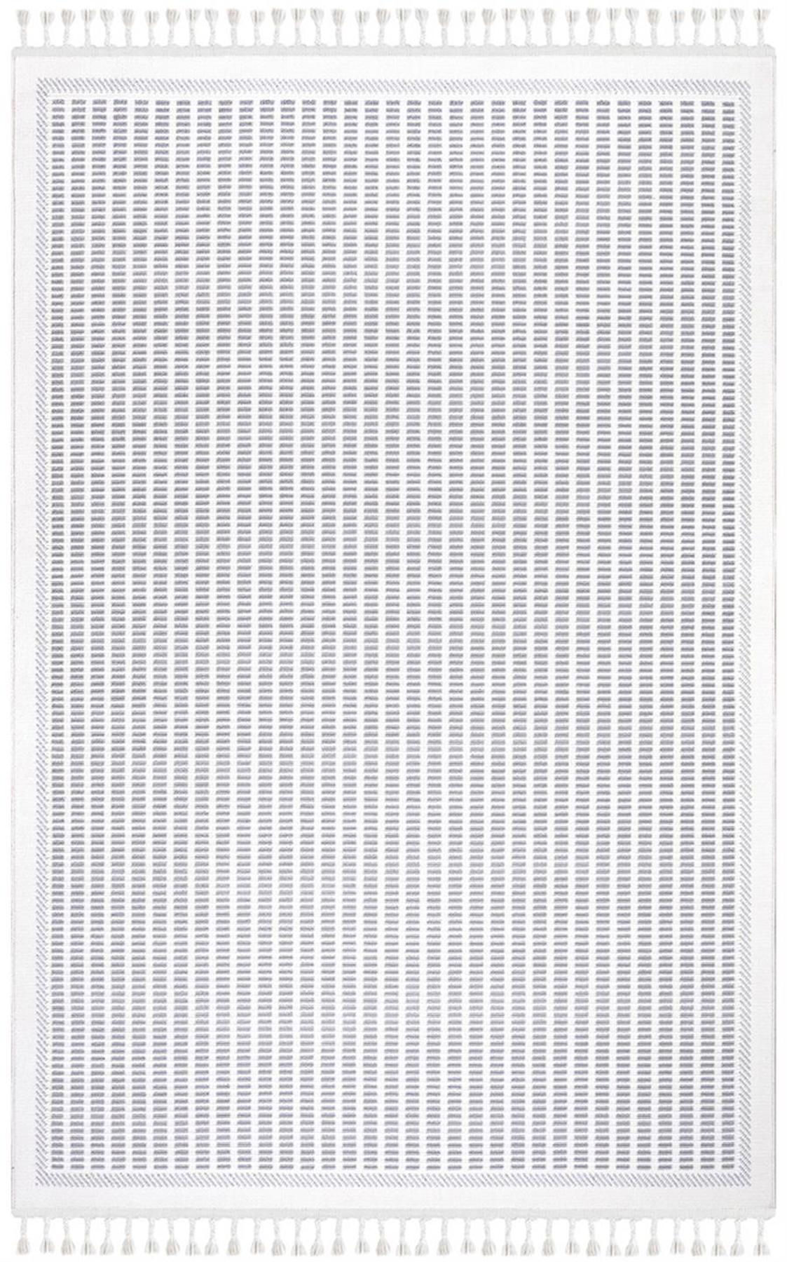 İpek Mekik Halı Lupin 18554 Gri 10 mm Polyester Yıkanabilir Orta Kaymaz Pamuk Taban Dikdörtgen Antre-Çocuk Odası-Salon-Yatak Odası Halısı 180x350 cm