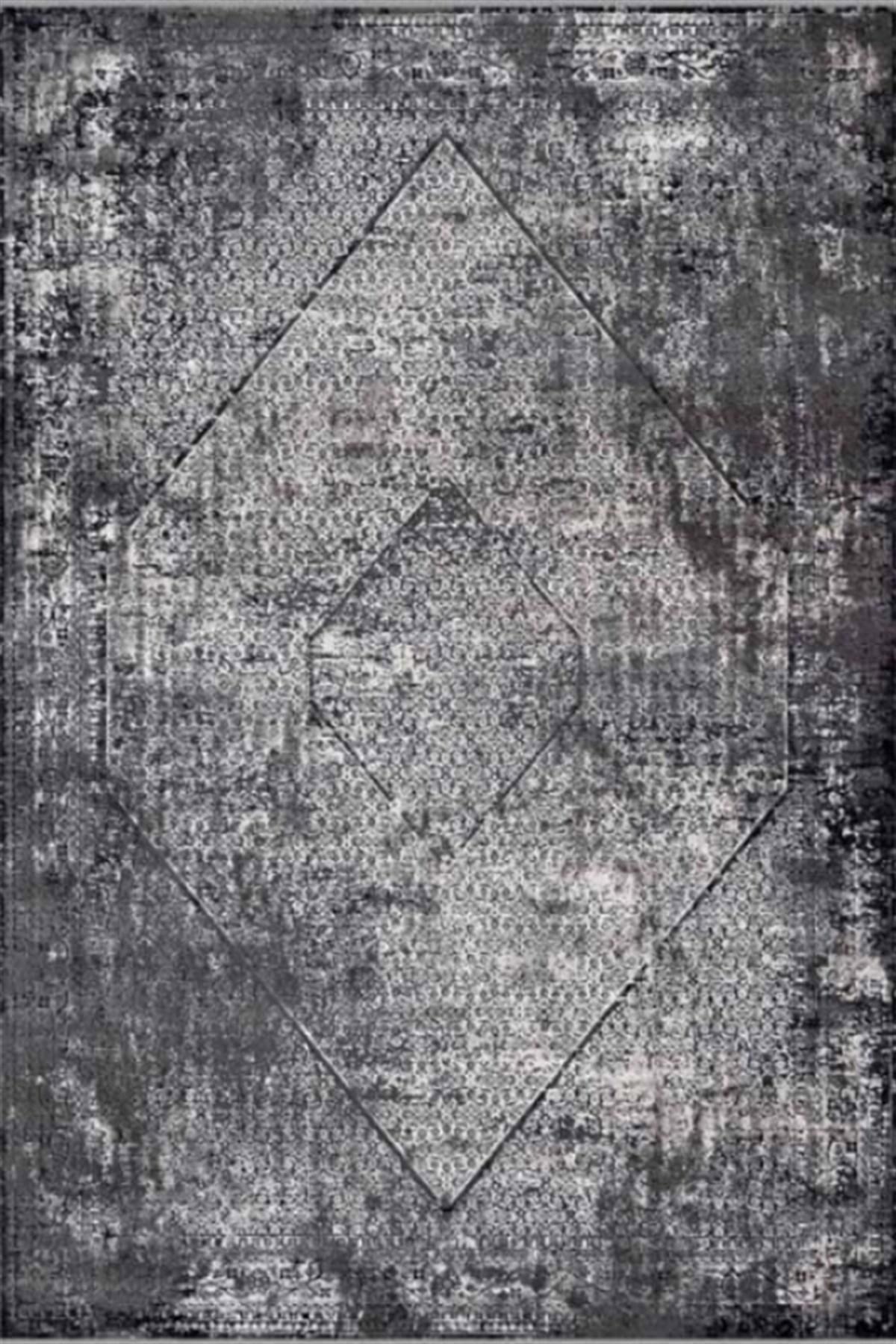 Dinarsu Arora 34679 Gri 11 mm Akrilik Silinebilir Yıkanabilir Orta Kaymaz Dikdörtgen Makine Dokuma Salon Halısı 160x235 cm