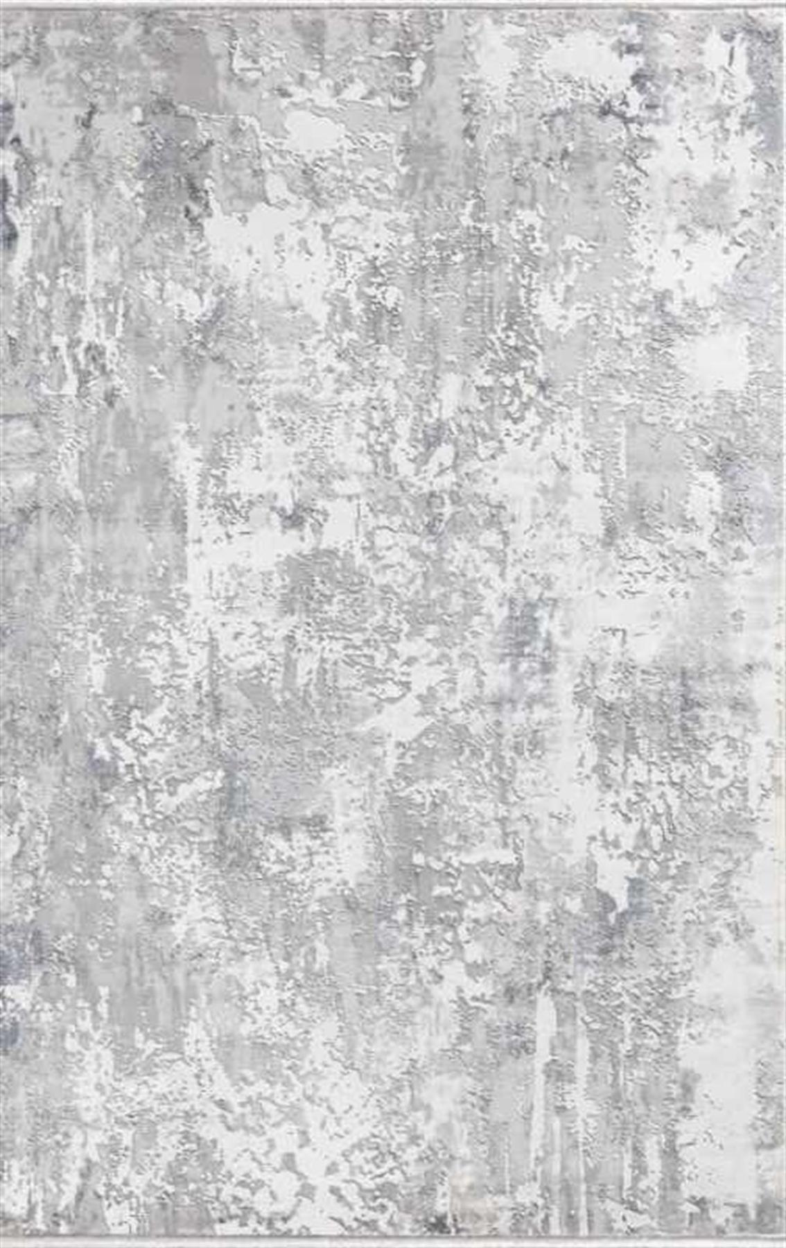 Merinos Therapy 19137 Gri 12 mm Akrilik Yıkanabilir Kalın Kaymaz Dikdörtgen Makine Dokuma Salon Halısı 100x300 cm