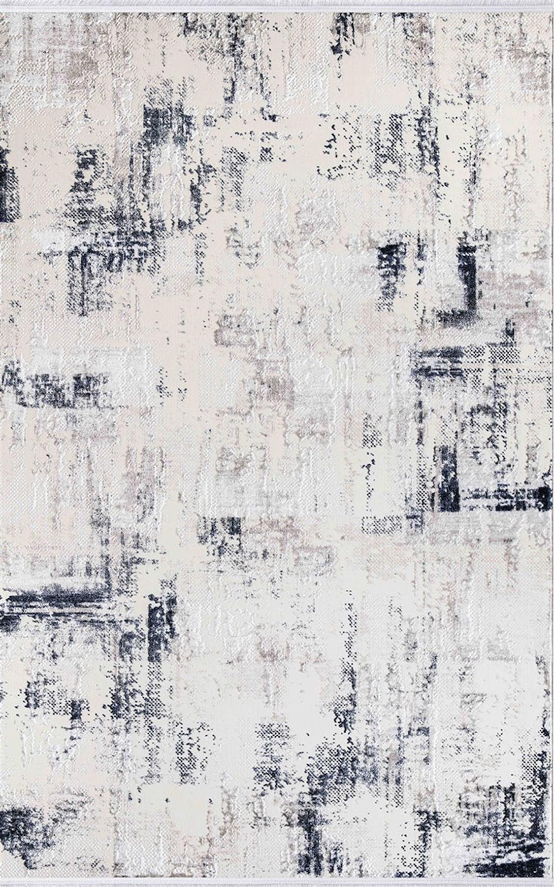 İpek Mekik Halı Sihir 17353 Krem 6 mm Polyester Toz Tutmaz Yıkanabilir Orta Kaymaz Pamuk Taban Dikdörtgen Makine Dokuma Antre-Çocuk Odası-Salon-Yatak Odası Halısı 140x200 cm