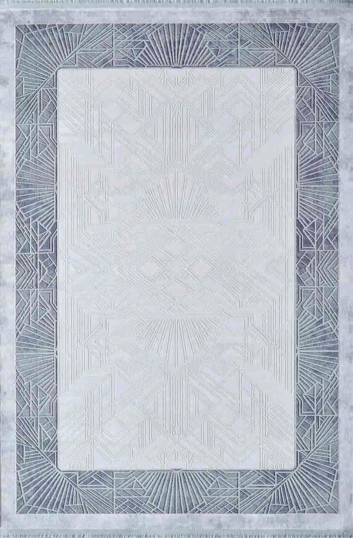 Artemis Halı Alegra 09113C Çok Renkli Polyester Yıkanabilir İnce Kaymaz Jüt Taban Dikdörtgen Makine Dokuma Salon Halısı 160x230 cm