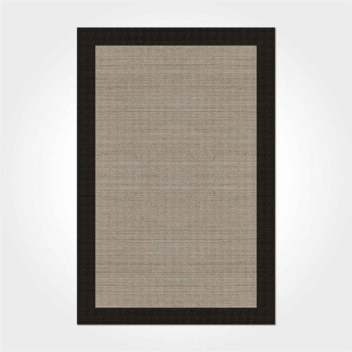 Crea Halı 2570PC Gri Pamuk-Polyester Yıkanabilir İnce Kaymaz Dikdörtgen Makine Dokuma Salon Halısı 120x180 cm