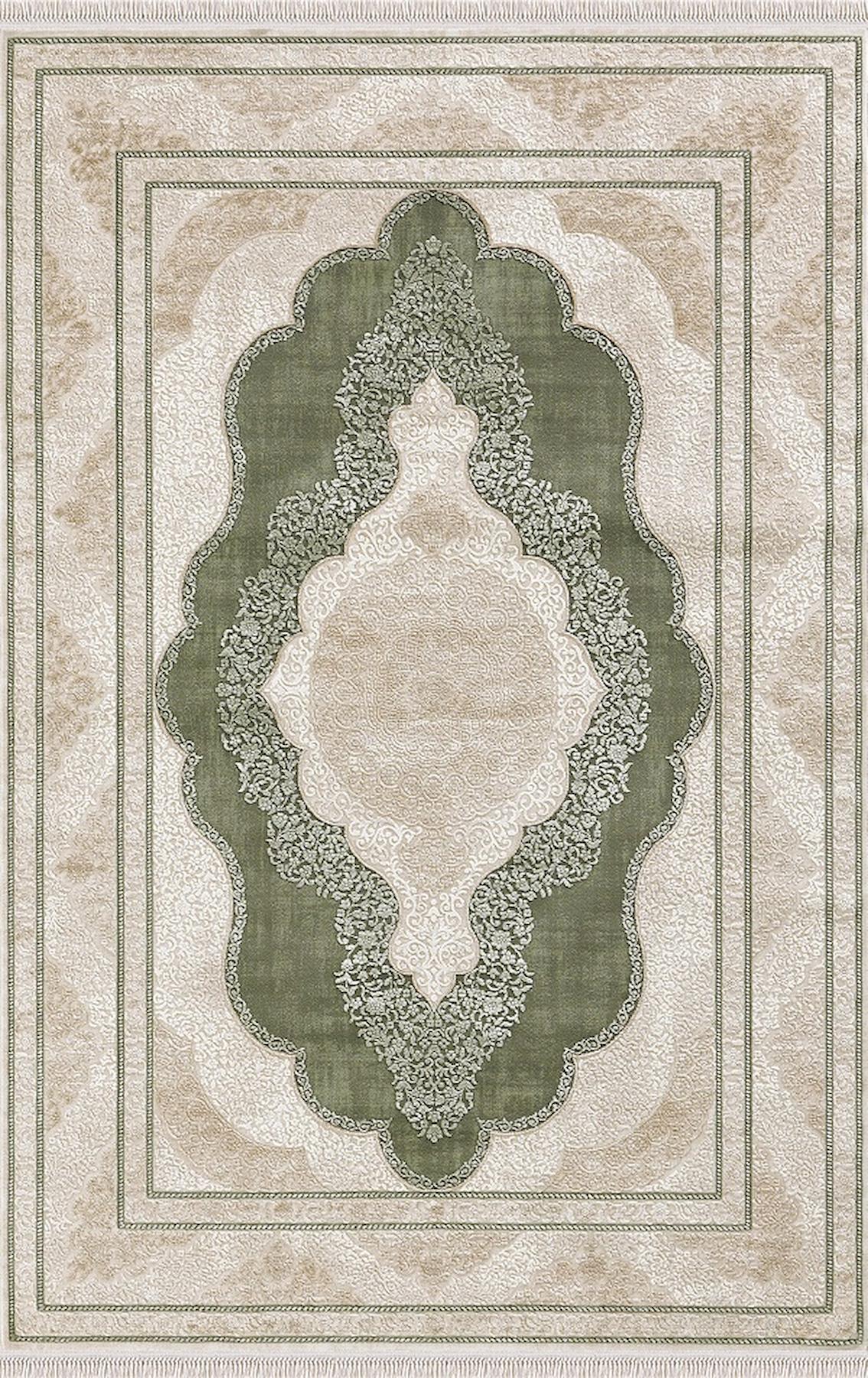 Merinos Rodin 19772 Çok Renkli 11 mm Akrilik Toz Tutmaz Yıkanabilir Kalın Kaymaz Dikdörtgen Makine Dokuma Salon Halısı