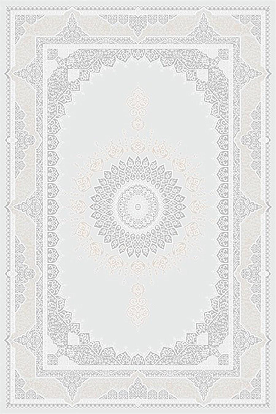 Kreasyon Halı Vavien 1374 Vizon 8 mm Polyester Yıkanabilir Kalın Kaymaz Pamuk Taban Dikdörtgen Makine Dokuma Salon Halısı 180x180 cm