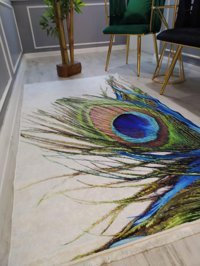 Doruklar Home Collection Krem 0.8 mm Mikropolyester Yıkanabilir Kalın Kaymaz Taban Dikdörtgen Makine Dokuma Salon Halısı 80x650 cm