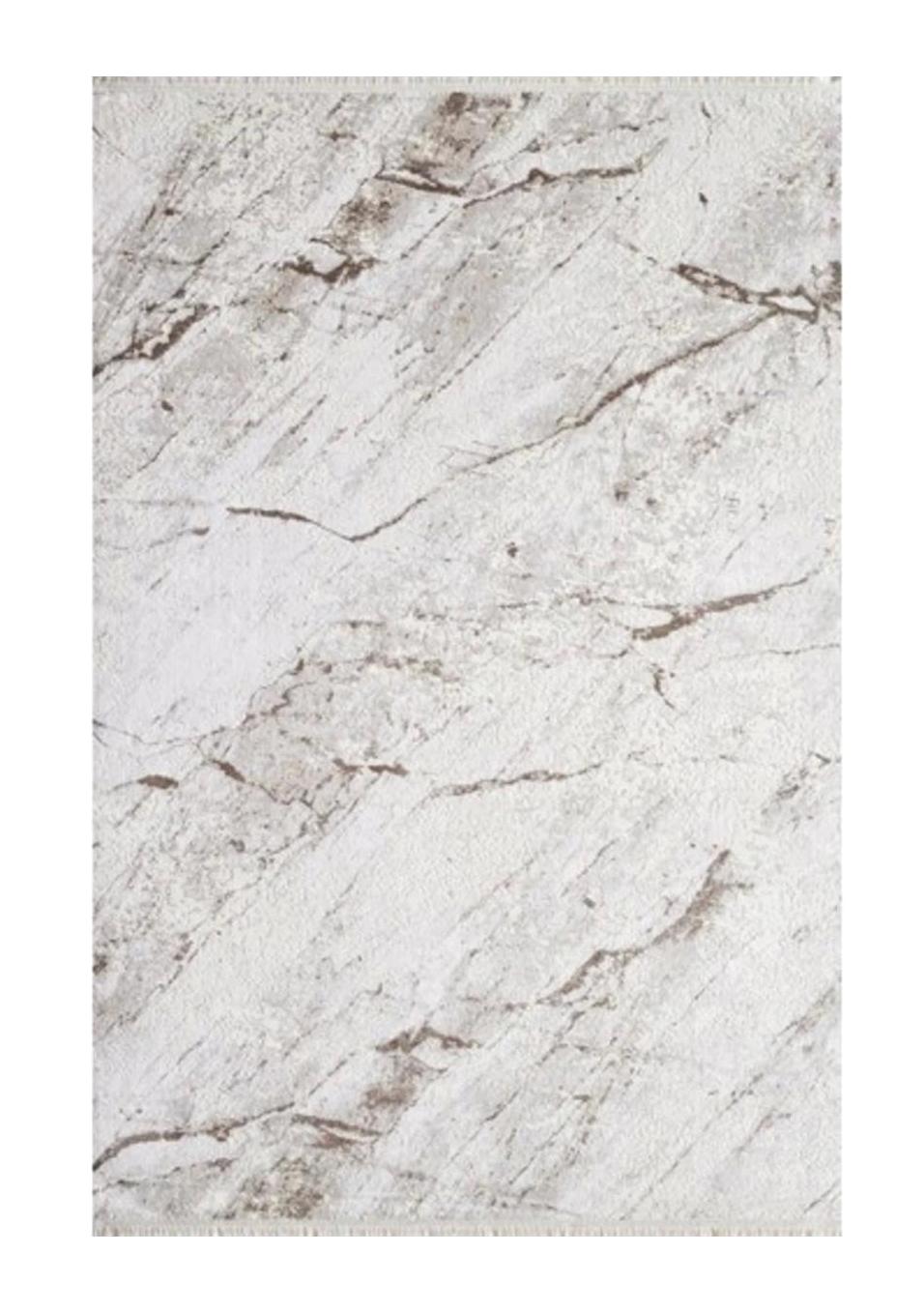 Gümüşsuyu 11303 Kahverengi 6 mm Viskon Toz Tutmaz Yıkanabilir Orta Dikdörtgen Makine Dokuma Salon Halısı 80x150 cm