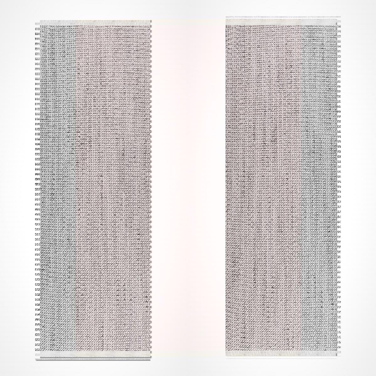 Crea Halı Pırıl Çok Renkli 7 mm Polyester Toz Tutmaz Yıkanabilir Orta Dikdörtgen Makine Dokuma Salon Halısı 140x200 cm