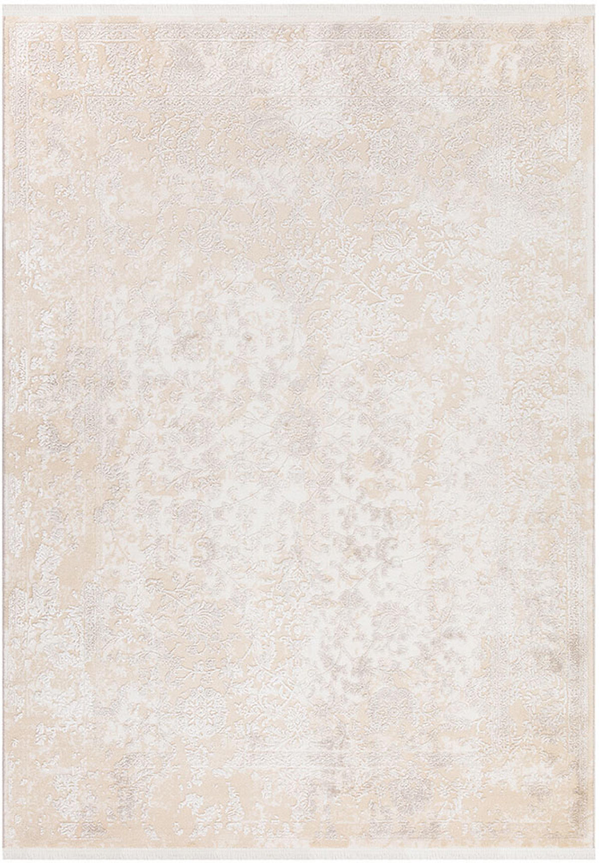 İpek Home Gaspara 14501 Krem 10 mm Akrilik Yıkanabilir Orta Kaymaz Pamuk Taban Dikdörtgen Makine Dokuma Antre-Çocuk Odası-Salon-Yatak Odası Halısı 100x300 cm