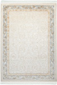 La Boutique Nilüfer NF08 Krem 7 mm Viskon Toz tutmaz Yıkanabilir İnce Kaymaz Dikdörtgen Makine Dokuma Salon Halısı 100x300 cm