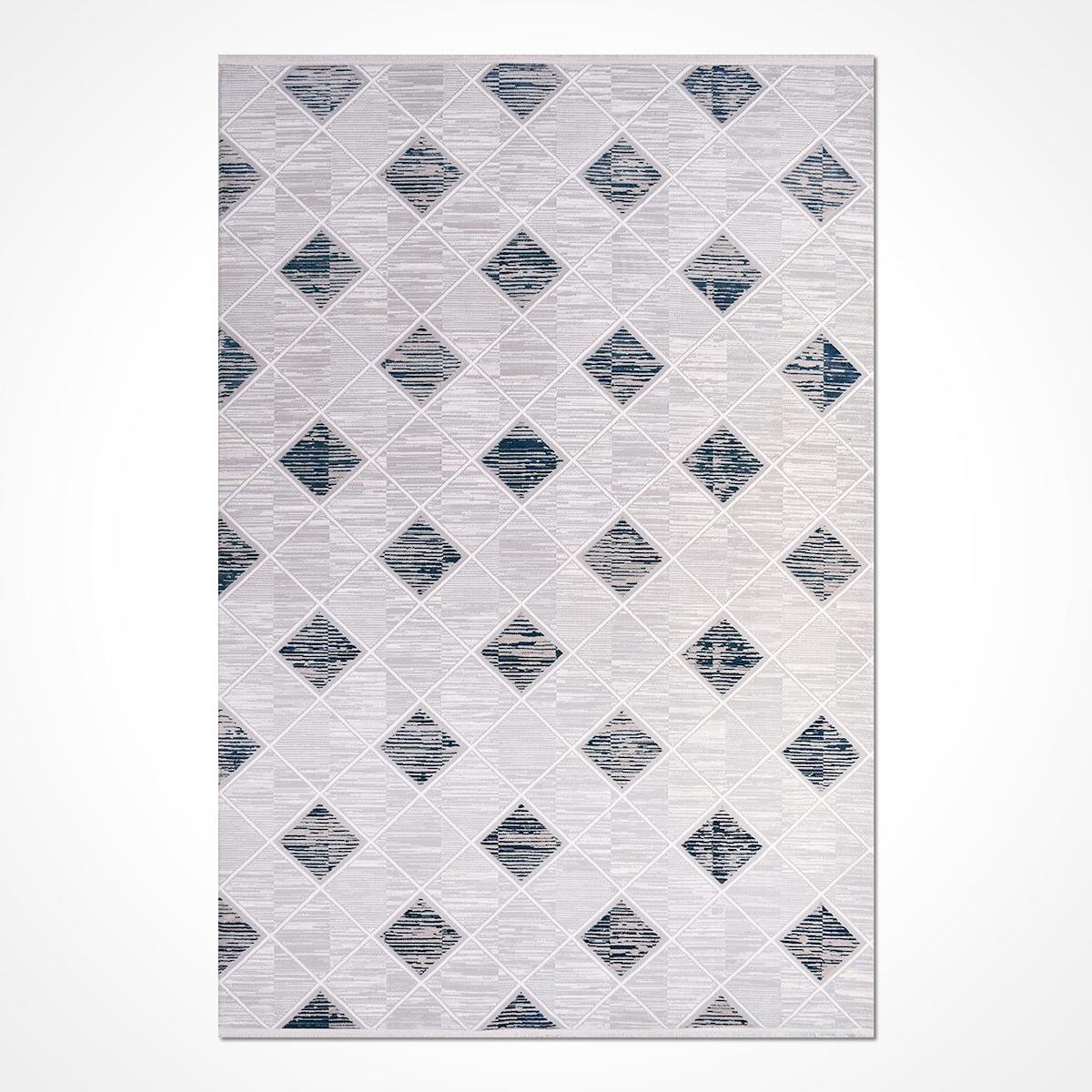 Dekozer Çok Renkli 8 mm Pamuk Toz Tutmaz Yıkanabilir İnce Kaymaz Polyester Taban Dikdörtgen Makine Dokuma Salon Halısı 80x150 cm
