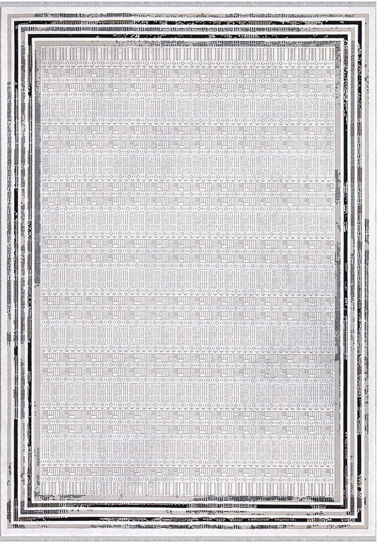 İpek Home Roxanne 17189 Gri 8 mm Akrilik Yıkanabilir İnce Kaymaz Pamuk Taban Dikdörtgen Makine Dokuma Antre-Çocuk Odası-Salon-Yatak Odası Halısı 80x180 cm