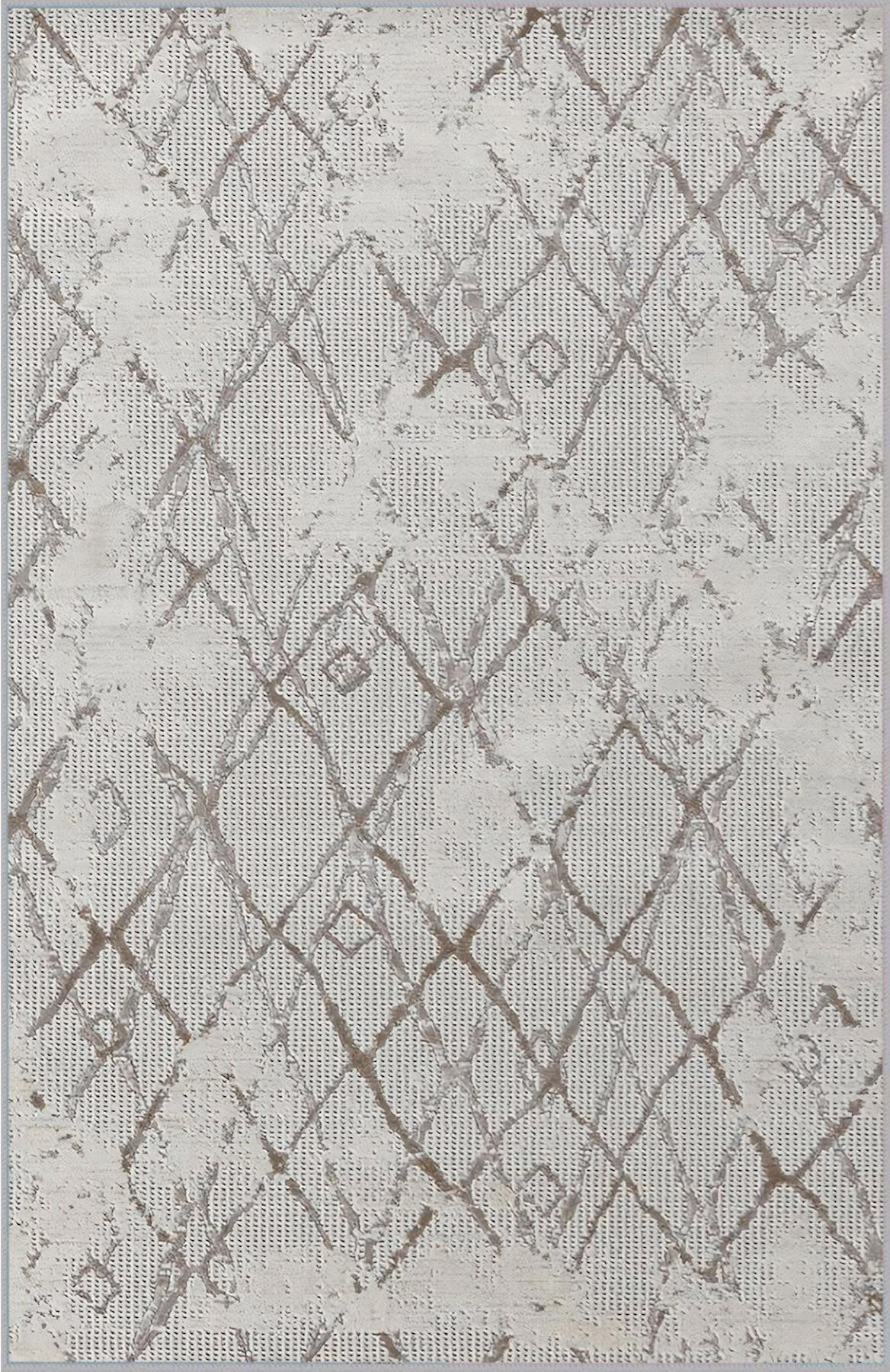 Rovigo Home RVG0726 Gri 8 mm Polyester Antibakteriyel-Leke Tutmaz-Toz Tutmaz Yıkanabilir İnce Kaymaz Dot Taban Dikdörtgen Makine Dokuma Salon Halısı 200x290 cm