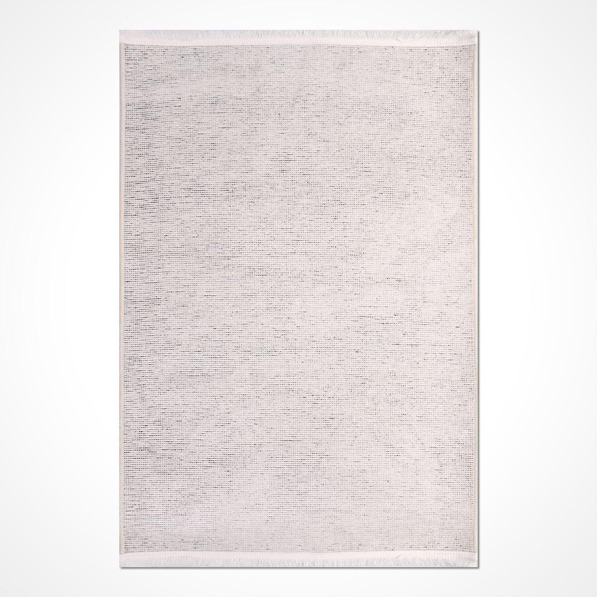 Crea Halı Azade 8208S Gri 7 mm Pamuk-Polyester Toz Tutmaz Yıkanabilir Orta Dikdörtgen Makine Dokuma Salon Halısı 80x120 cm
