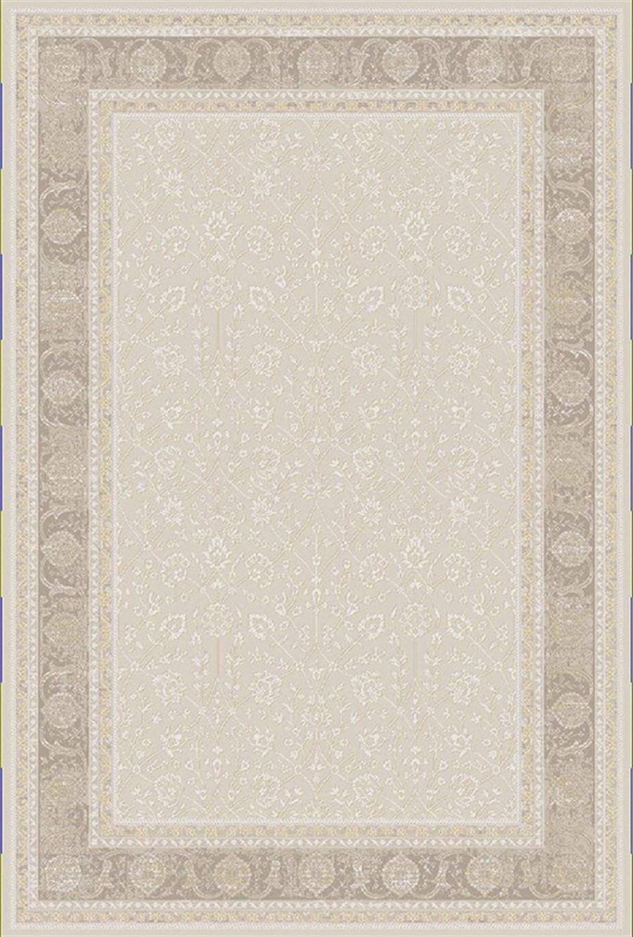 Kreasyon Halı Gallery 1163 Bej 7 mm Akrilik Antibakteriyel Yıkanabilir İnce Kaymaz Pamuk Taban Dikdörtgen Makine Dokuma Salon Halısı 100x300 cm