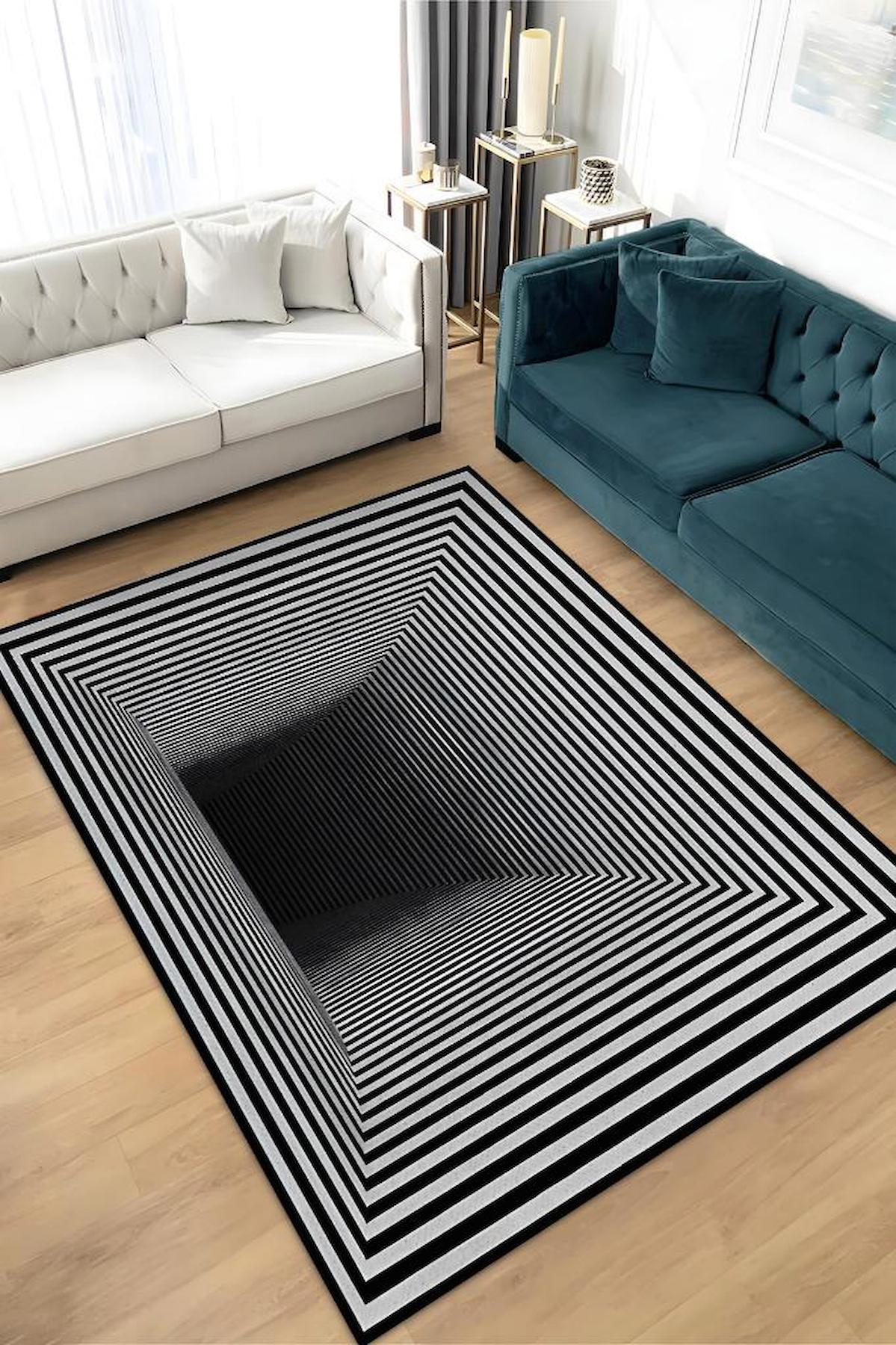 Homshtag Tünel Krem 4 mm Pamuk Antistatik Yıkanabilir İnce Kaymaz Dikdörtgen Makine Dokuma Salon Halısı 80x150 cm
