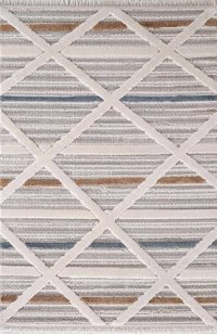 Gümüşsuyu Daisy 16688 Krem 8 mm Polipropilen Yıkanabilir İnce Kaymaz Dikdörtgen Makine Dokuma Salon Halısı 80x180 cm