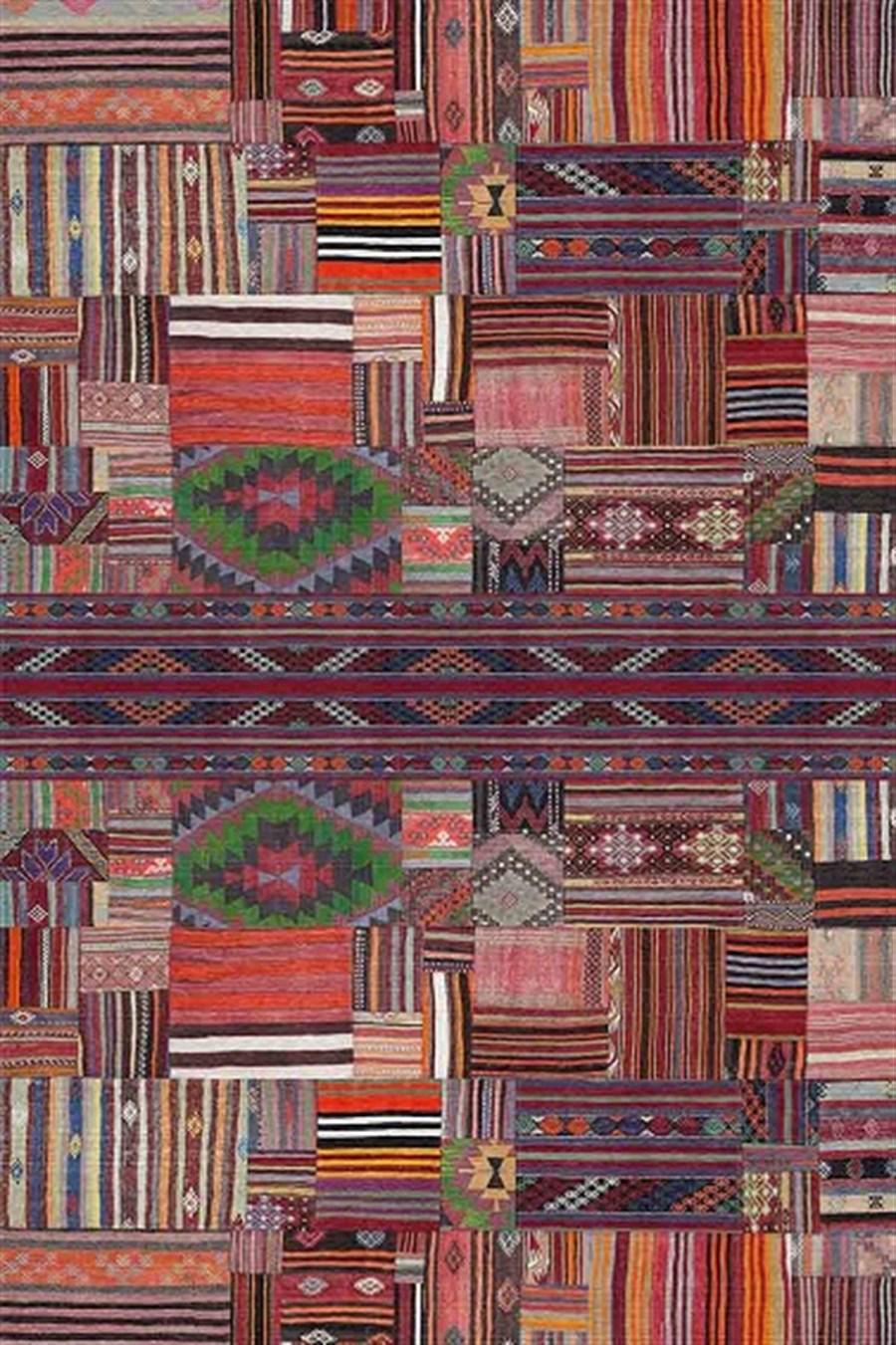 Kreasyon Halı Pandora 2761 Yeşil 5 mm Polyester Yıkanabilir Kalın Kaymaz Pamuk Taban Dikdörtgen Makine Dokuma Salon Halısı 200x240 cm