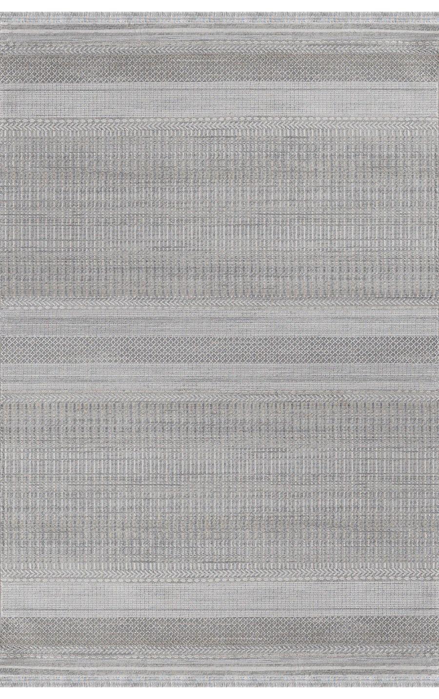 Padişah Zeta Krem 10 mm Polyester Toz Tutmaz Yıkanabilir İnce Kaymaz Dikdörtgen Makine Dokuma Salon Halısı 120x180 cm