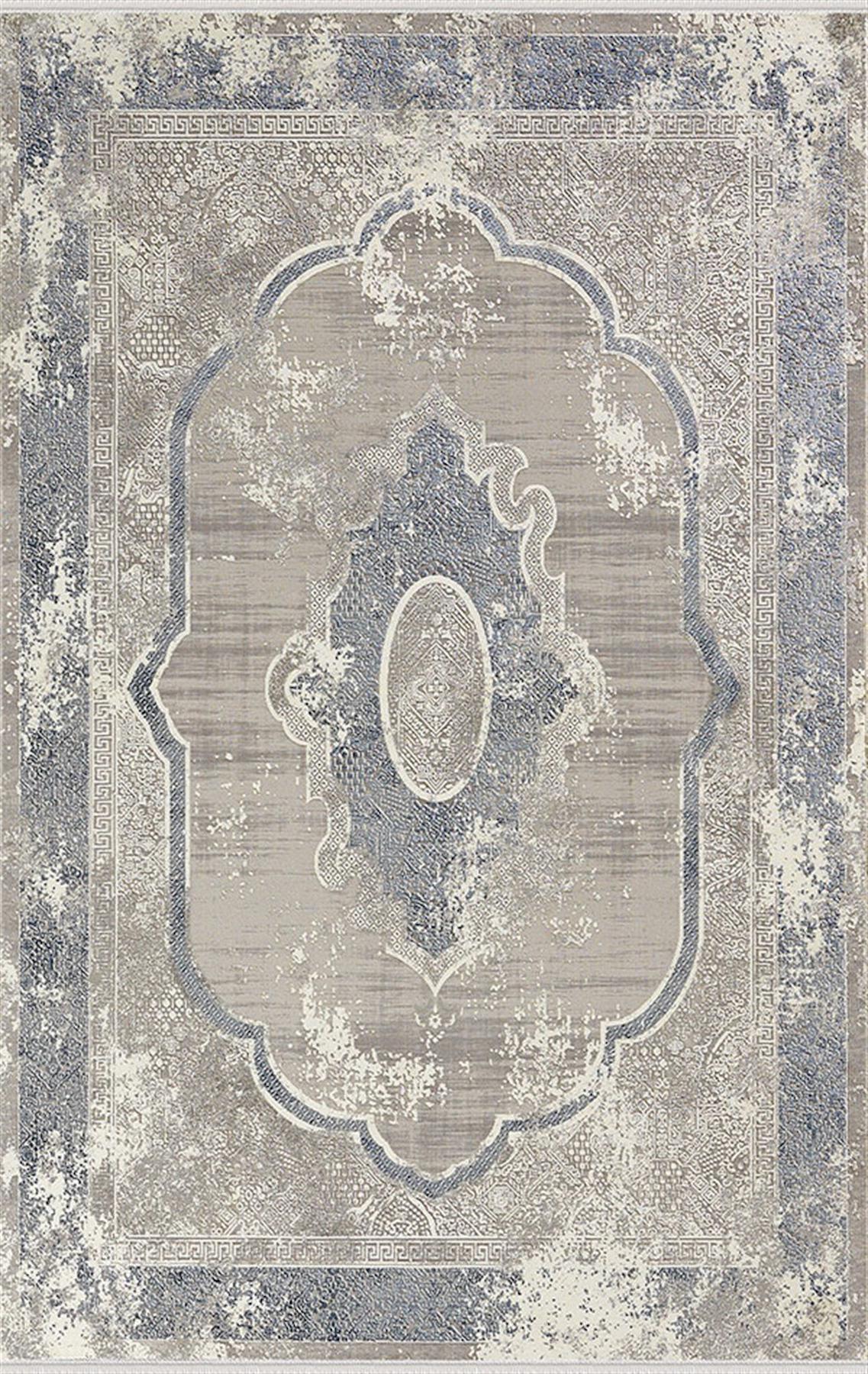 Dinarsu Gala 34375 Gri 11 mm Akrilik Silinebilir Yıkanabilir Orta Kaymaz Dikdörtgen Makine Dokuma Oturma Odası Halısı 120x180 cm