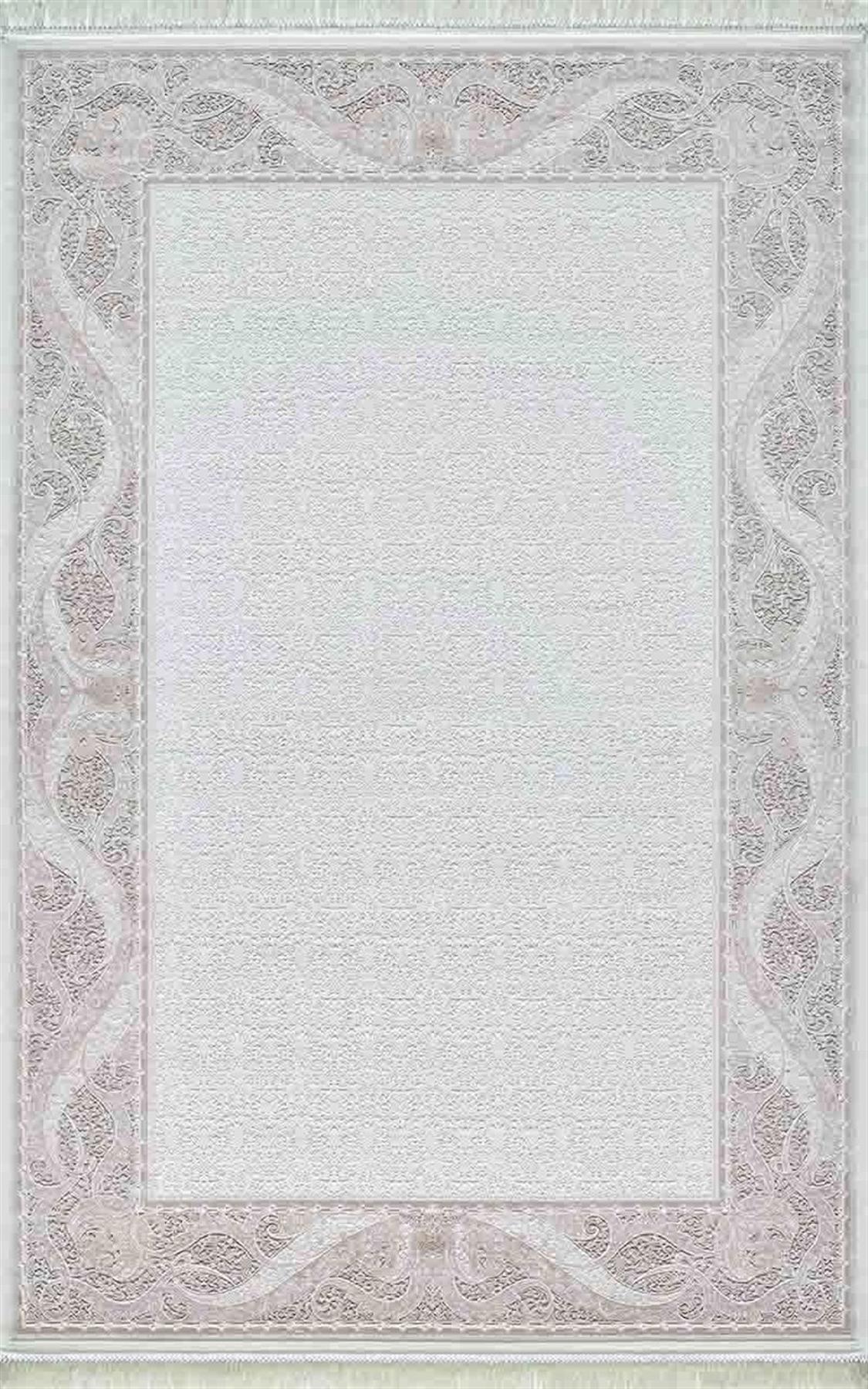 Artemis Halı Palace 8020A Bej-Krem 7 mm Akrilik Yıkanabilir İnce Kaymaz Jüt Taban Dikdörtgen Makine Dokuma Salon Halısı 135x190 cm