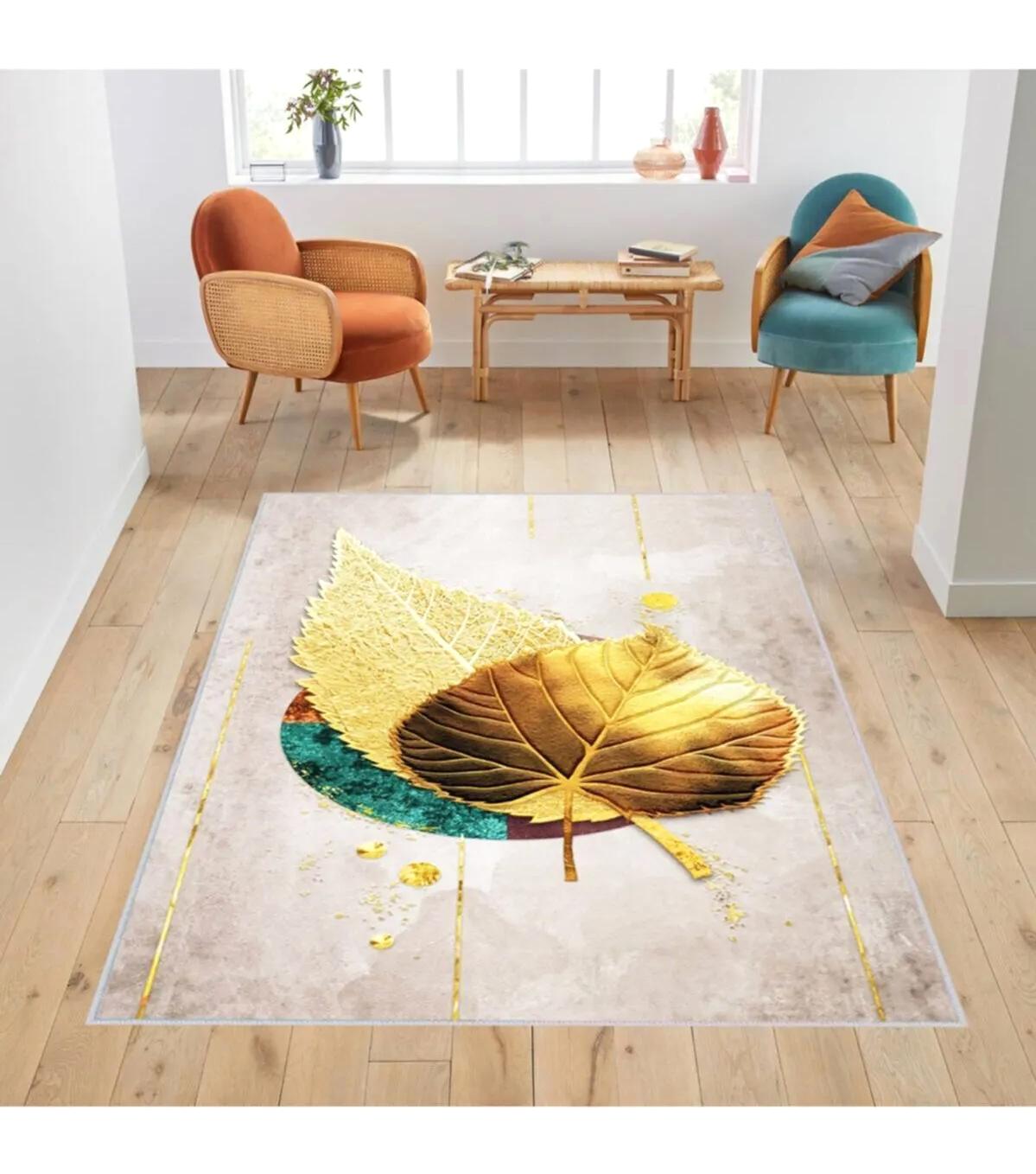 Rovigo Home RVG1317 Çok Renkli 8 mm Polyester Leke Tutmaz-Toz Tutmaz Yıkanabilir İnce Kaymaz Dot Taban Dikdörtgen Makine Dokuma Salon Halısı 80x500 cm