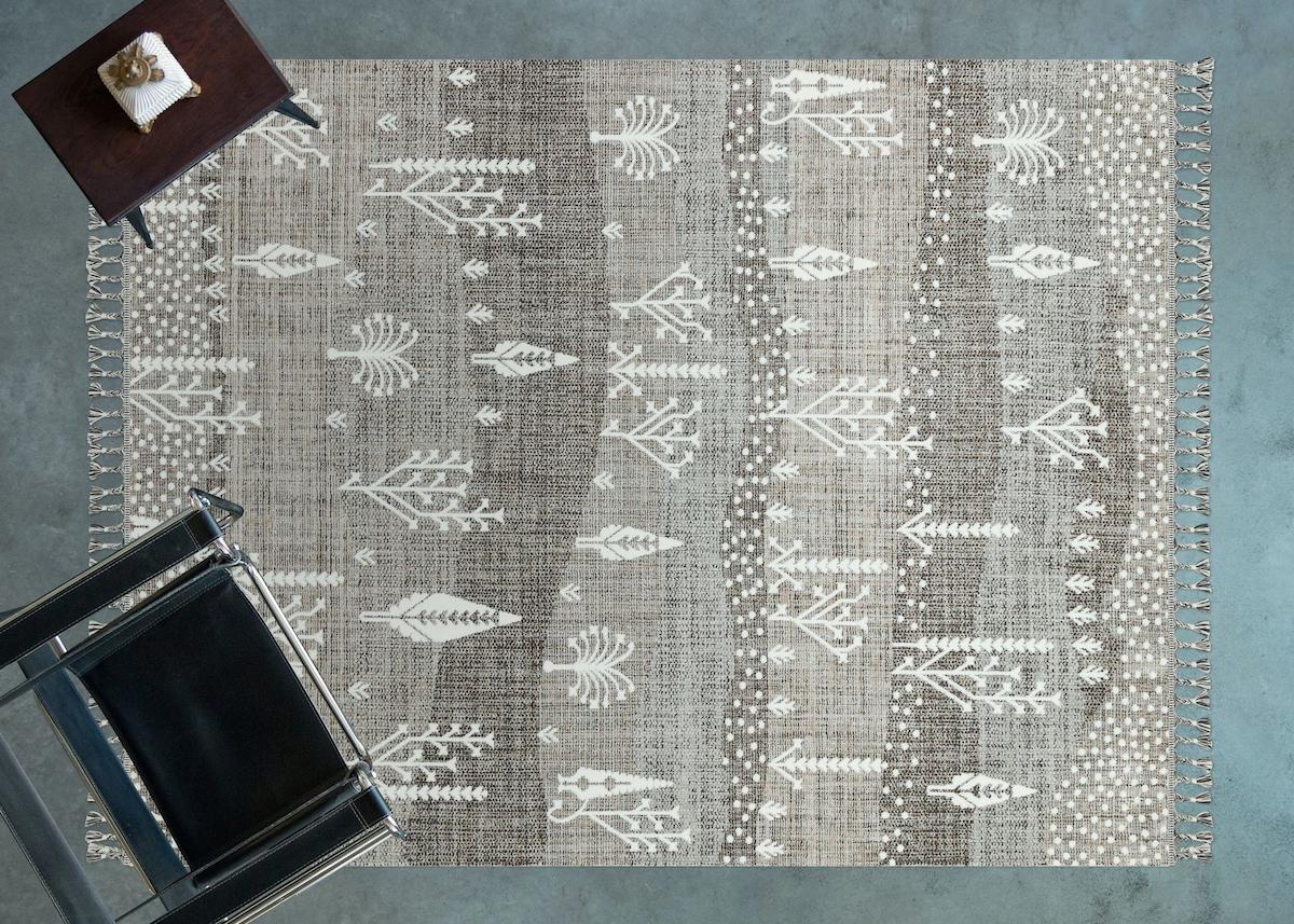 Apex Marakeş 1606 Krem Pamuk Yıkanabilir İnce Kaymaz Jüt Taban Dikdörtgen Makine Dokuma Salon Halısı 100x300 cm