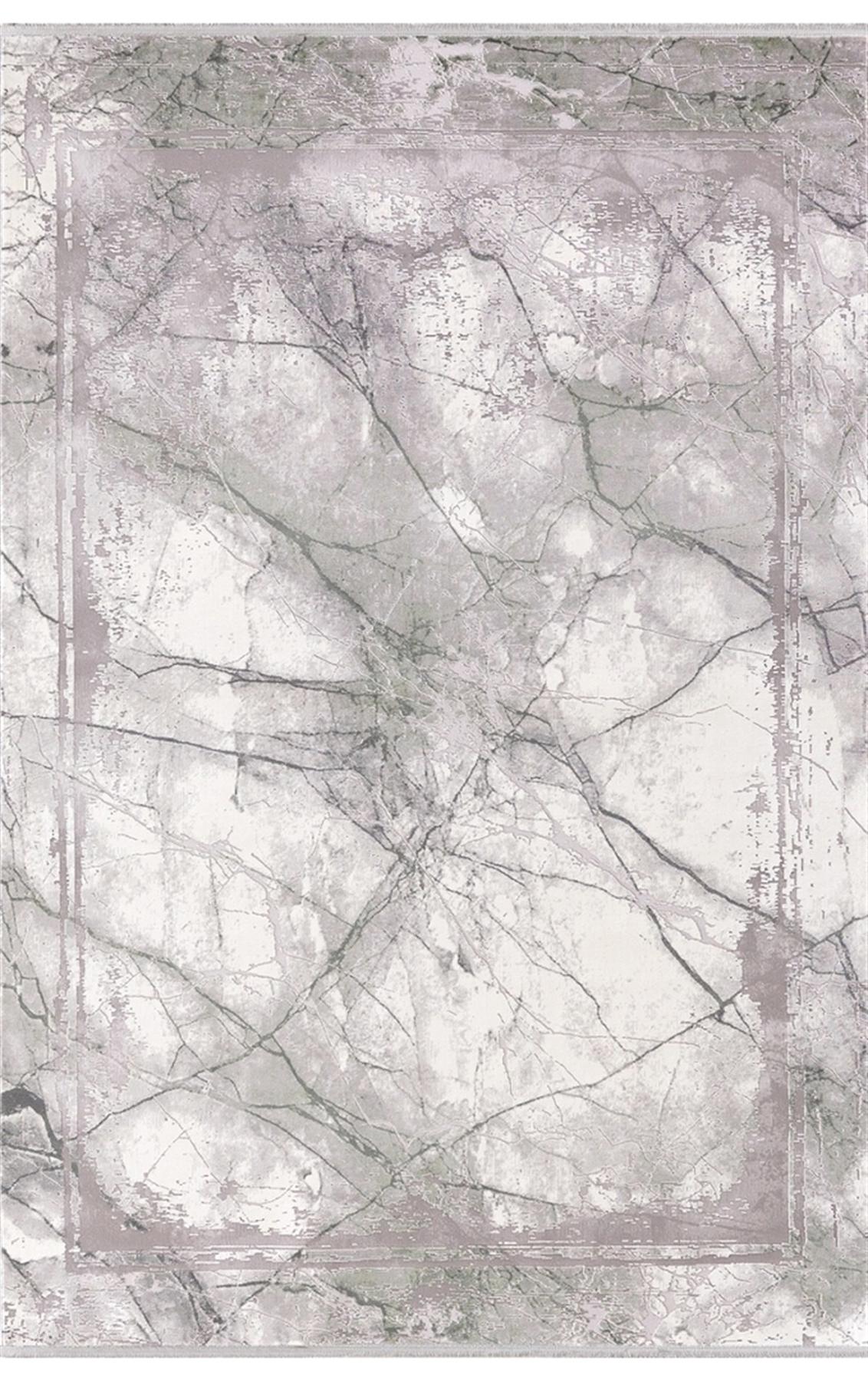 Dinarsu Cobalt 31865 Gri 7 mm Akrilik Silinebilir Yıkanabilir Orta Kaymaz Dikdörtgen Makine Dokuma Salon Halısı 80x120 cm