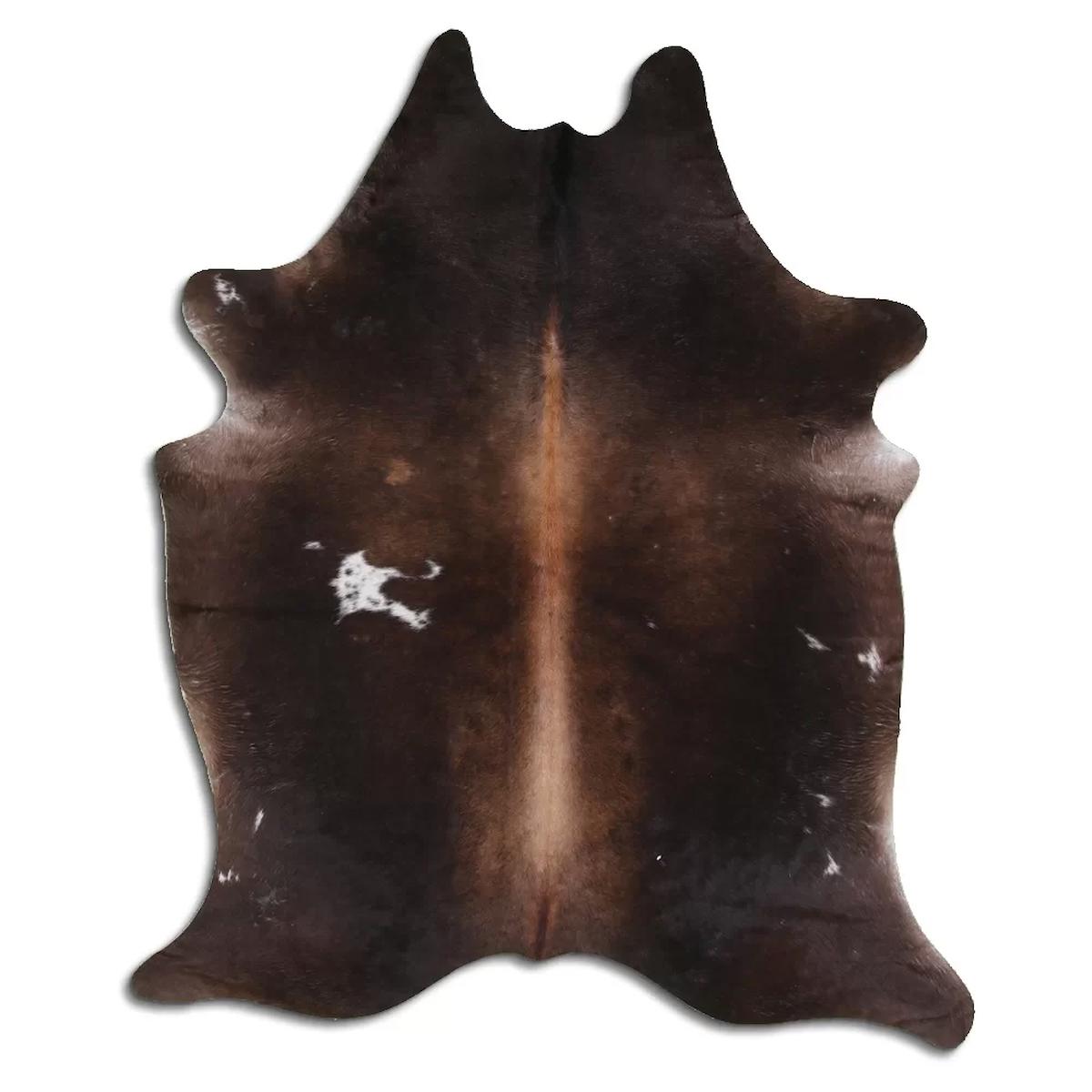 Fiesta Leather Art 66188 Krem 51 mm Deri Toz Tutmaz Yıkanabilir İnce Kaymaz Deri Taban Oval Makine Dokuma Salon Halısı 100x160 cm