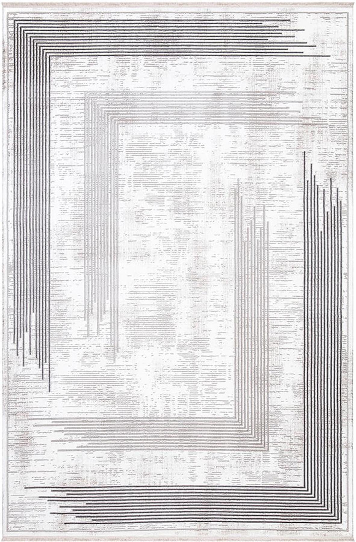 İpek Mekik Halı Gordion 16108 Gri 8 mm Polyester Toz Tutmaz Yıkanabilir Orta Kaymaz Pamuk Taban Dikdörtgen Makine Dokuma Antre-Çocuk Odası-Salon-Yatak Odası Halısı 180x180 cm