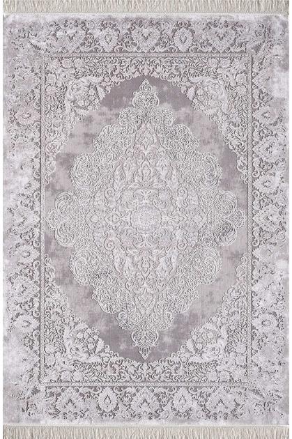 Pierre Cardin Perla XP14G Gri 7 mm Akrilik Yumuşak Yıkanabilir İnce Kaymaz Dikdörtgen Makine Dokuma Salon Halısı 100x200 cm