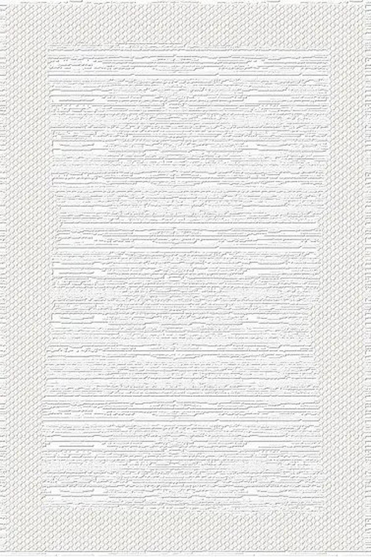 Kreasyon Halı Universal A0294 Krem Yıkanabilir Kalın Pamuk Taban Dikdörtgen Makine Dokuma Salon Halısı 160x230 cm