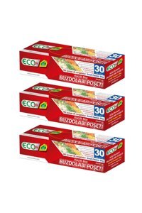 Ecomix Küçük Buz Dolabı Poşeti 3x30 Adet