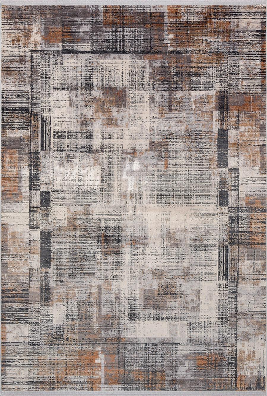 Kreasyon Halı Gallery 1159 Bej 7 mm Akrilik Yıkanabilir Kaymaz Taban Dikdörtgen Makine Dokuma Salon Halısı 120x160 cm
