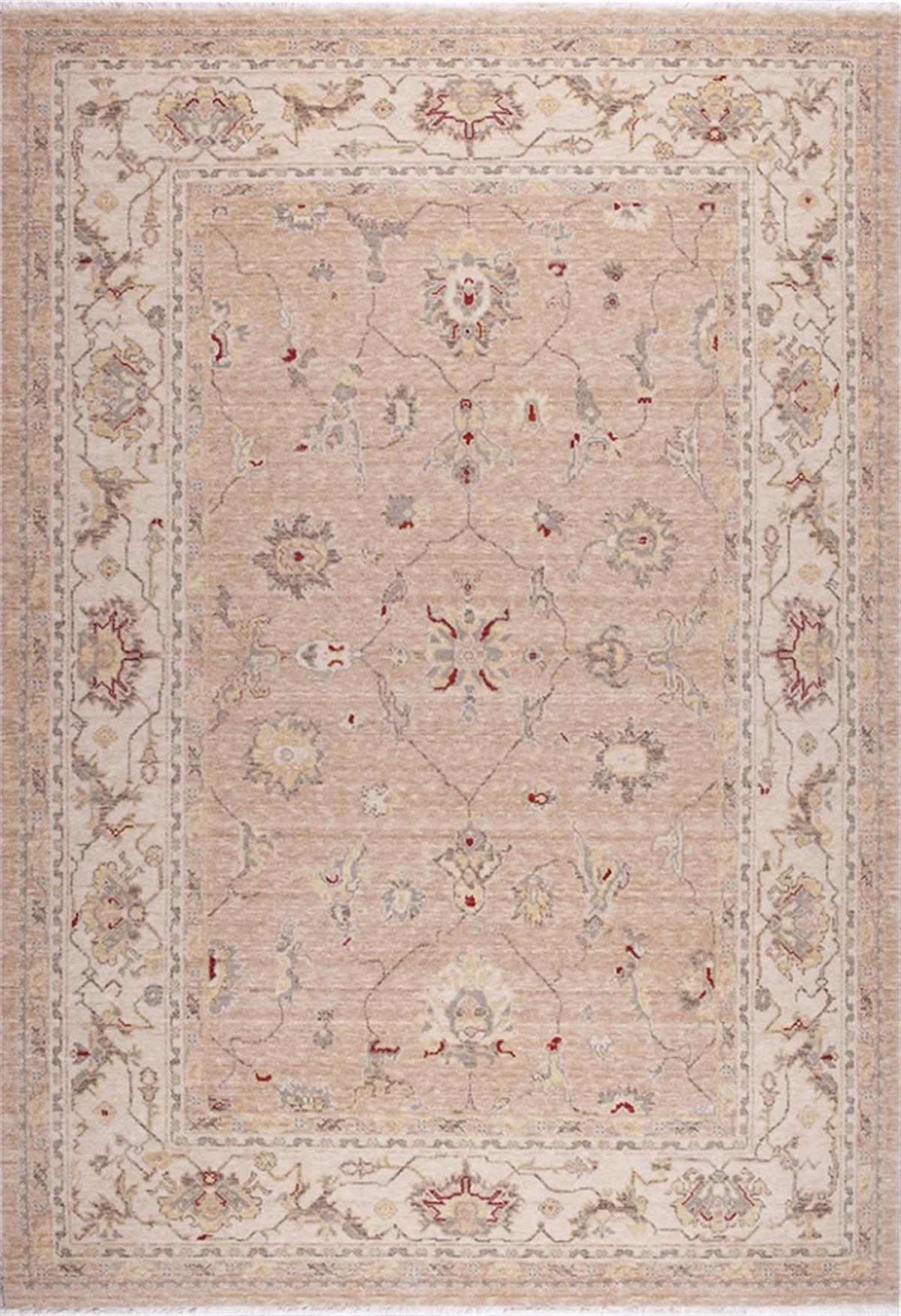 Crea Halı 8009 Krem 10 mm Bambu Yıkanabilir Orta Dikdörtgen Makine Dokuma Salon Halısı 100x300 cm