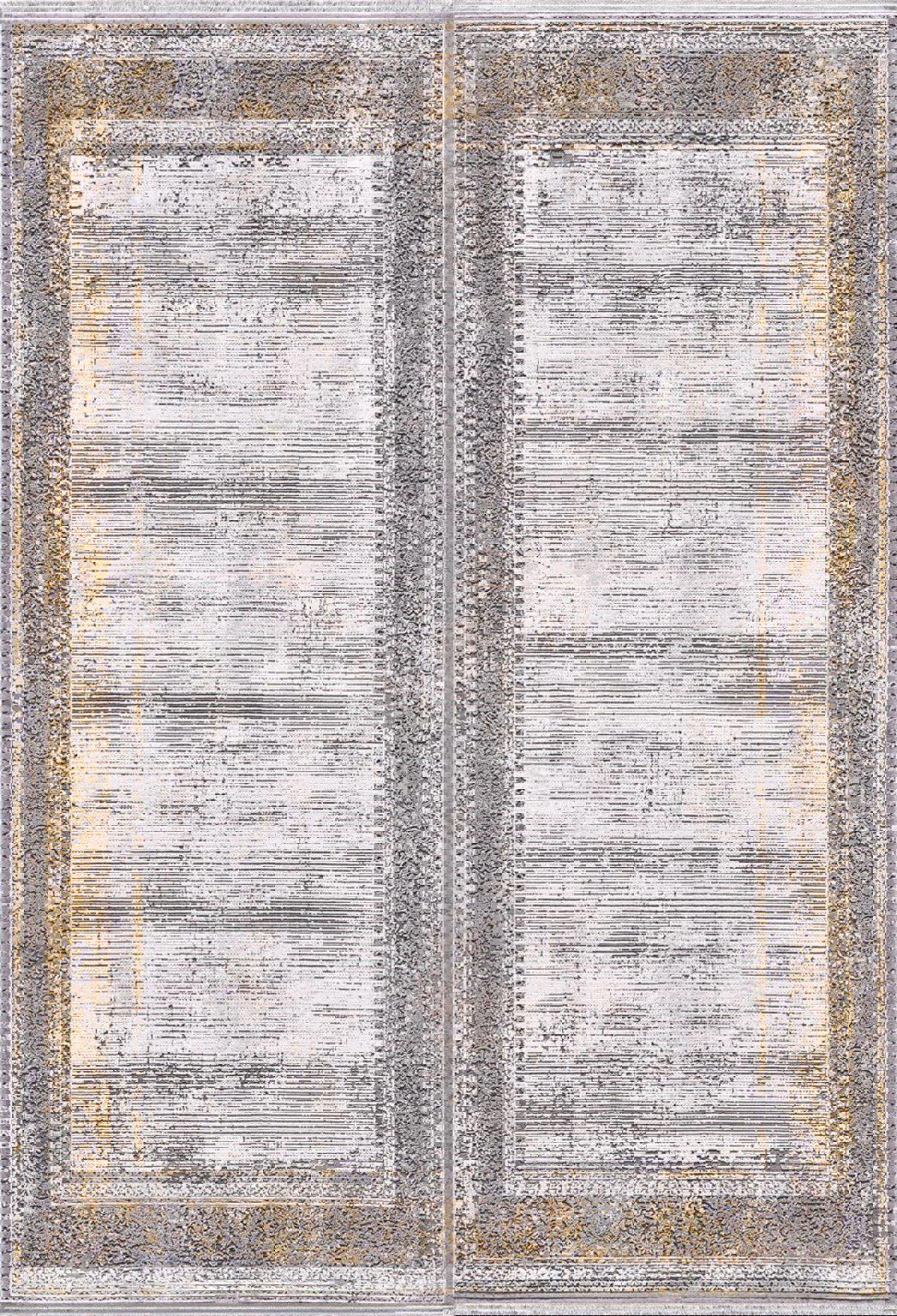 Artemis Halı Couture 0868A Altın Viskon Yıkanabilir İnce Kaymaz Jüt Taban Dikdörtgen Makine Dokuma Salon Halısı 80x140 cm