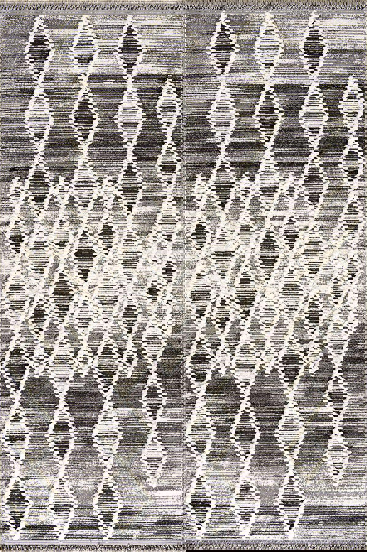 Enti Halı Step 2206 Gri 10 mm Polyester Antibakteriyel Yıkanabilir Orta Dikdörtgen Makine Dokuma Salon Halısı 160x235 cm