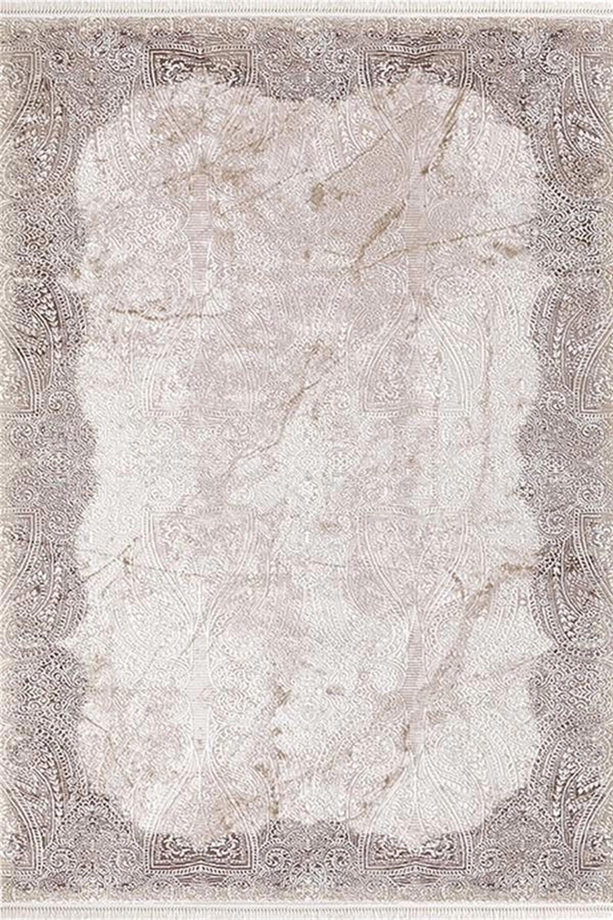 Efsane Halı Esmira 31894 Vizon 11 mm Akrilik Silinebilir Yıkanabilir Kalın Kaymaz Dikdörtgen Makine Dokuma Oturma Odası Halısı 180x180 cm